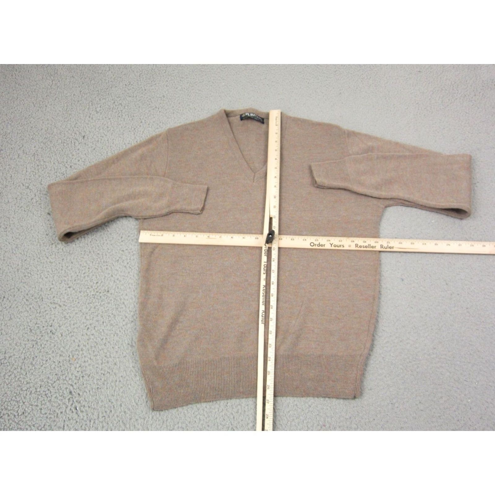 Vintage VINTAGE Puritan Sweater Mens XL Brown V-Neck Made in USA 70s Marl Distressed Pullover Knit Size US XL / EU 56 / 4 - 6 Thumbnail