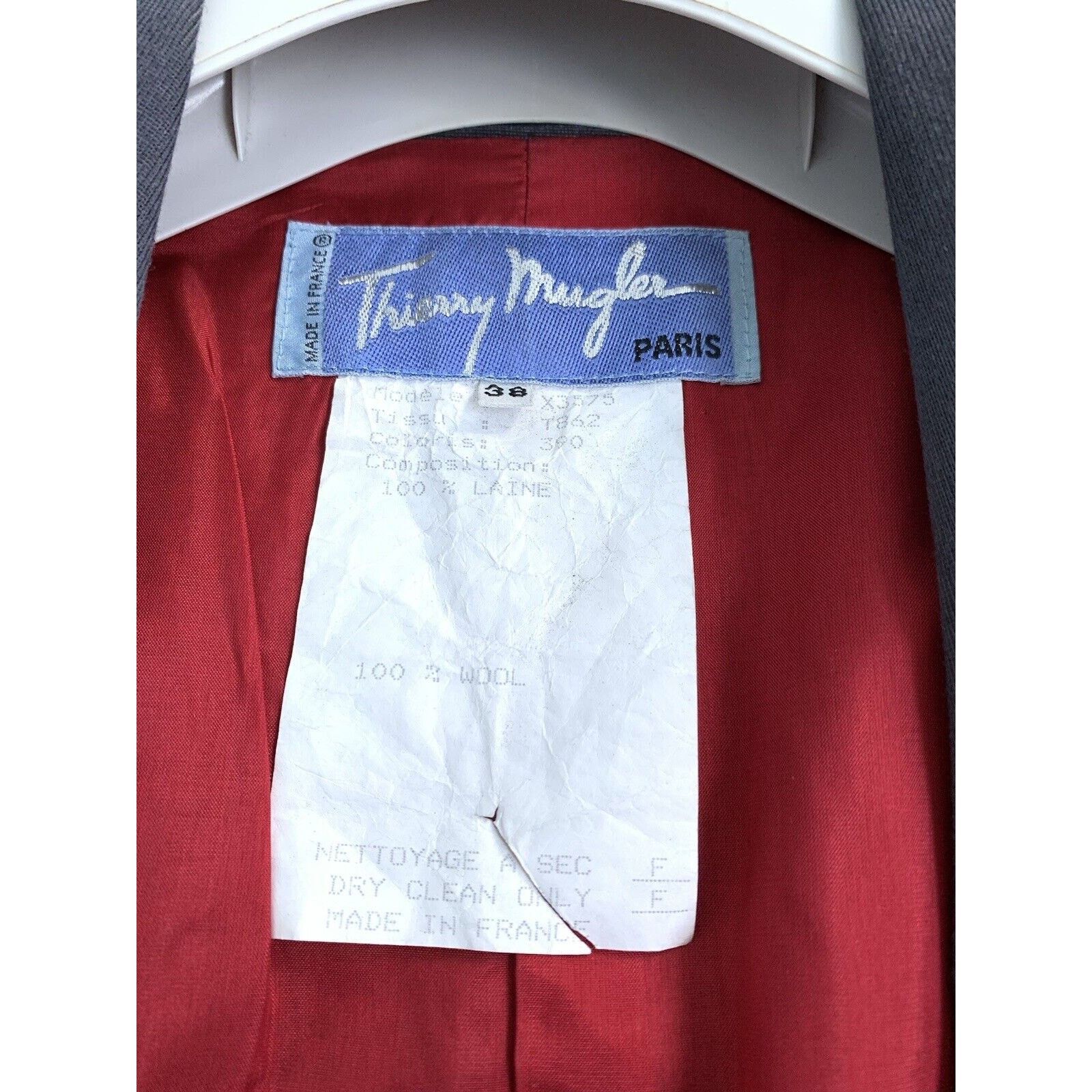Designer × Thierry Mugler Women's THIERRY MUGLER PARIS Blazer Jacket EU 38 UK 10 S M Size M / US 6-8 / IT 42-44 - 13 Thumbnail