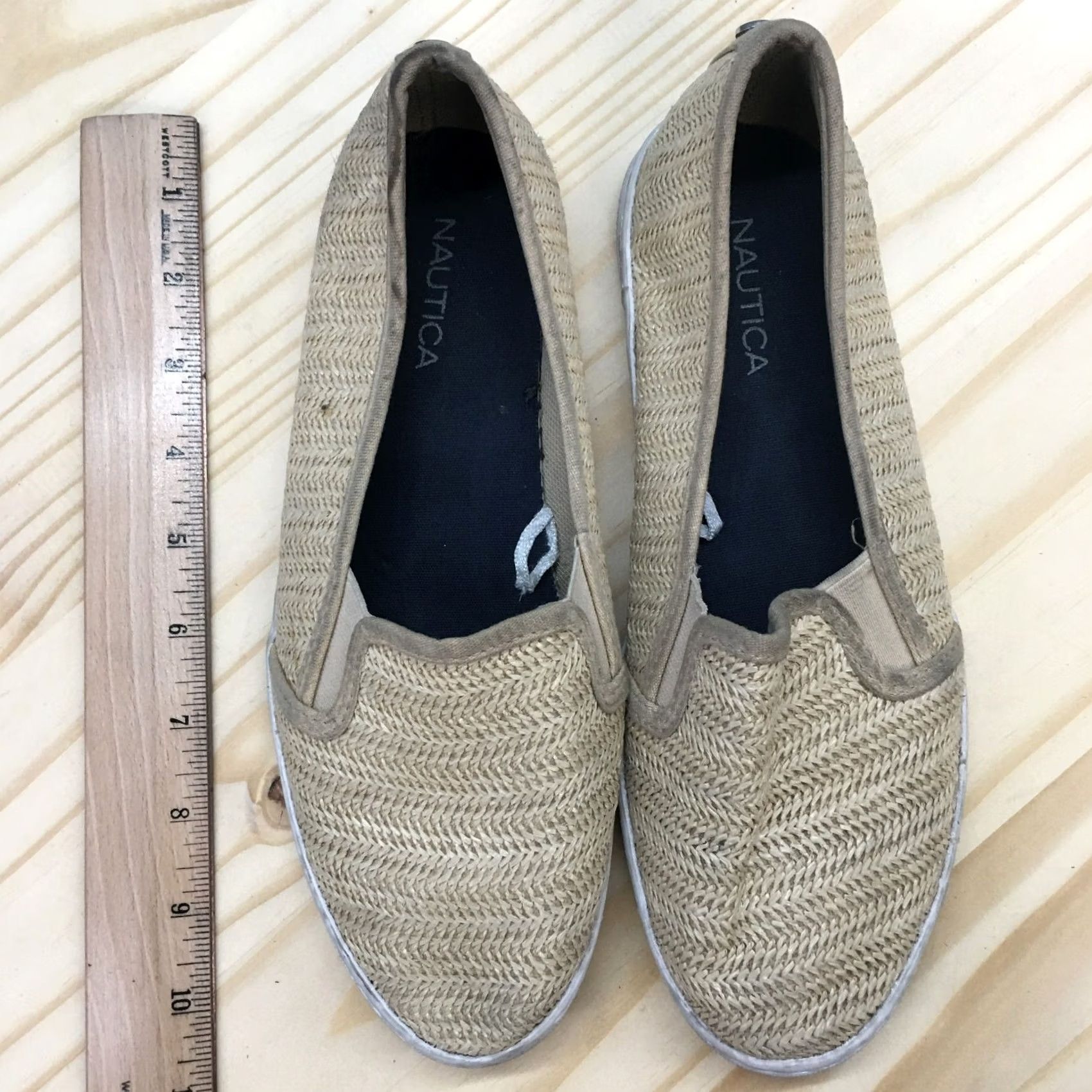 Nautica Nautica Shoes Womens 7.5 Sunchaser Slip On Loafers Beige Casual Low Top Round Size M / US 6-8 / IT 42-44 - 6 Thumbnail