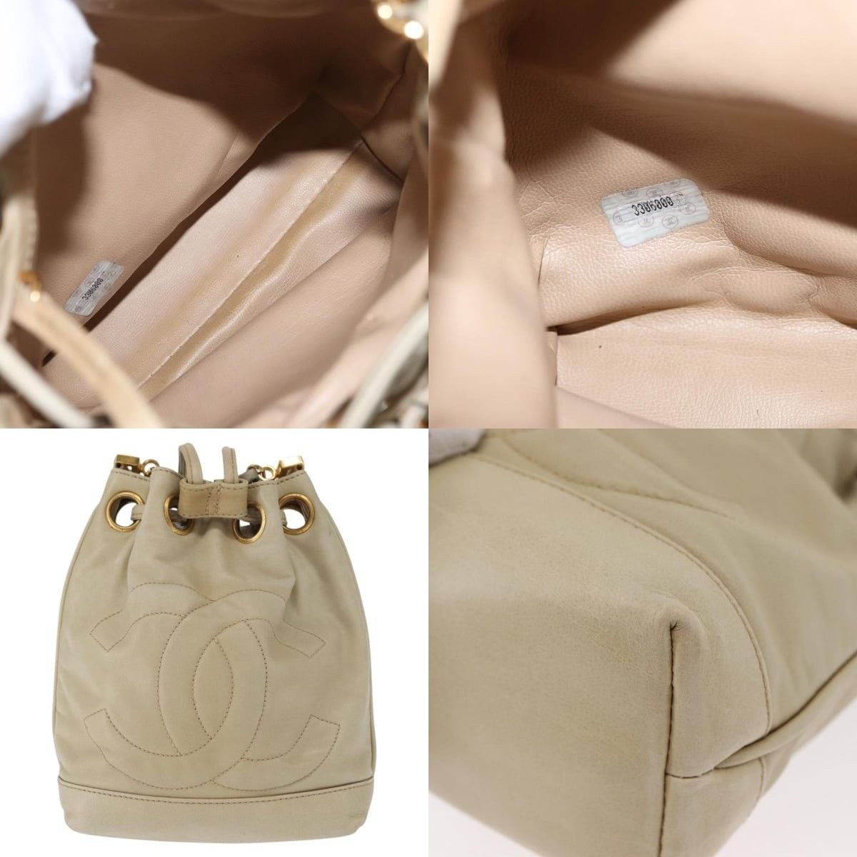 Chanel Chanel Chain Shoulder Bag Leather Ivory Gold CC Size ONE SIZE - 5 Thumbnail