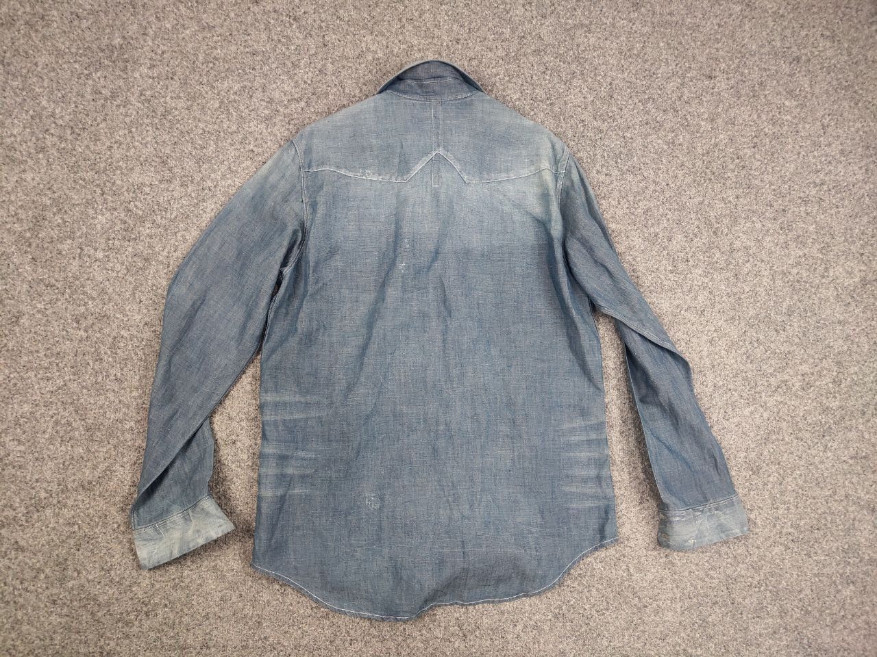 G-Star G Star Raw Essentials Tacoma Linen Blend Distressed Shirt Size US L / EU 52-54 / 3 - 14 Thumbnail