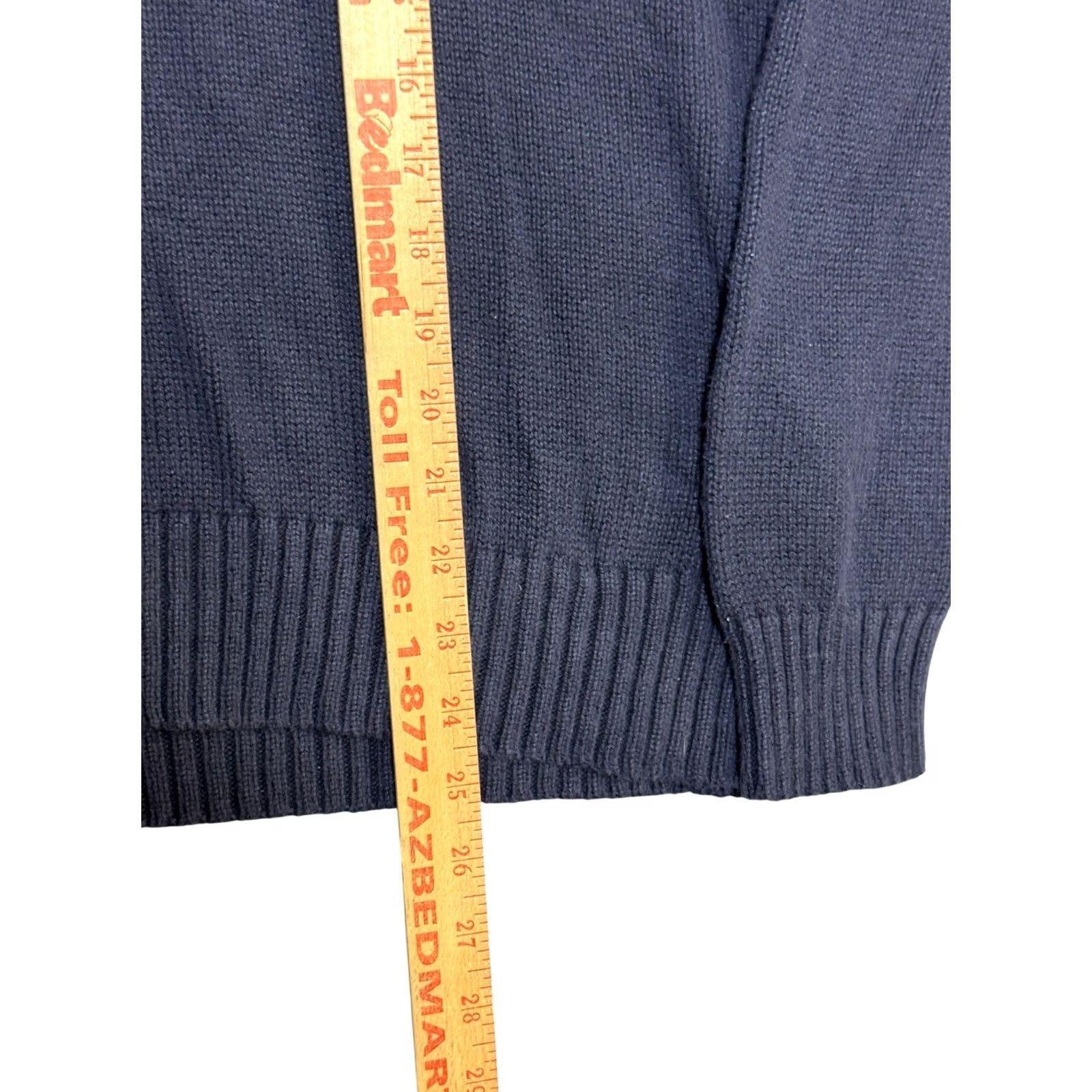 Polo Ralph Lauren Polo Ralph Lauren Sweater Shirt 1/4 Zip Long Sleeve Mock Neck XL Faded Navy Blue Mens Size US XL / EU 56 / 4 - 4 Thumbnail