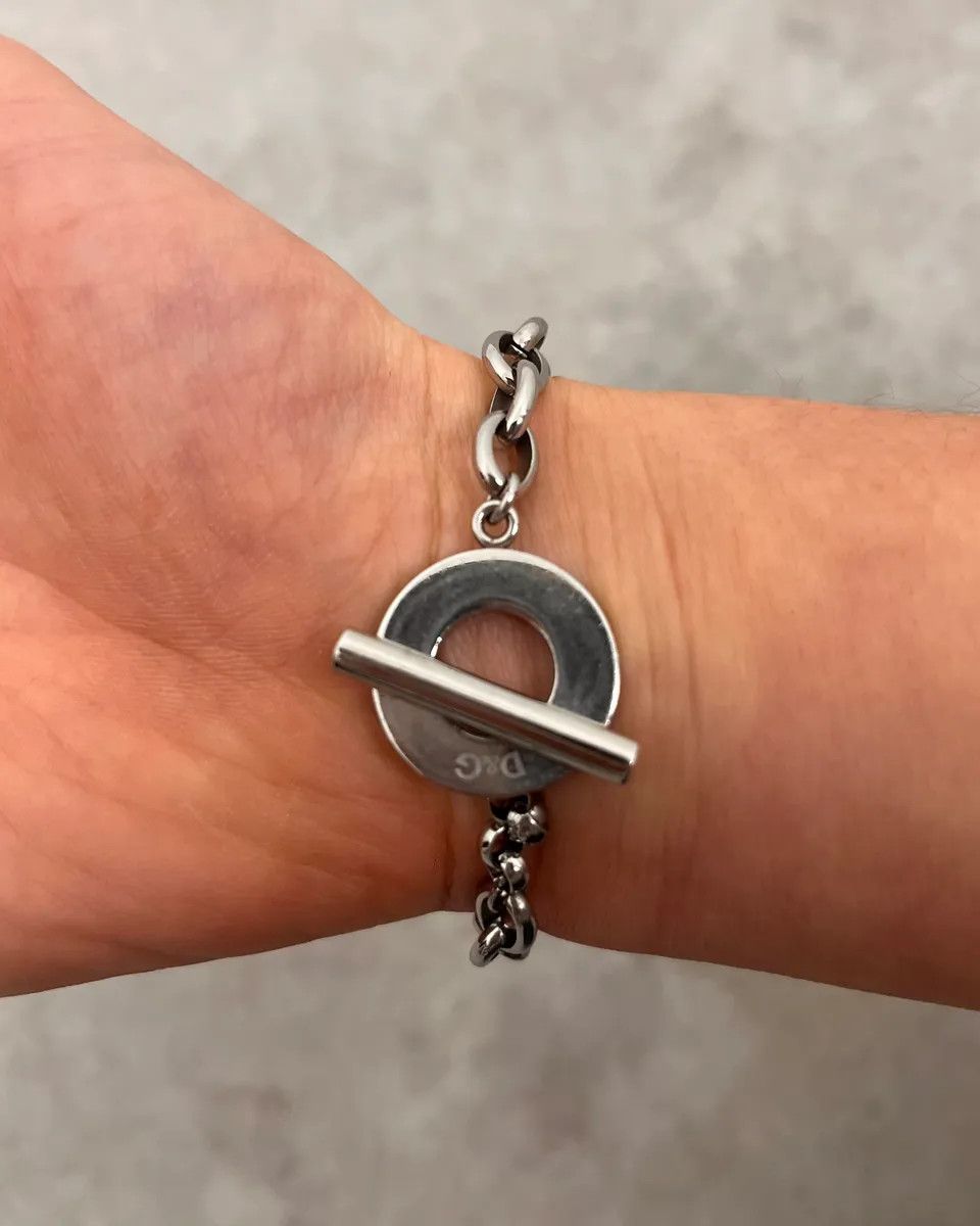 Dolce & Gabbana 2000s Dolce & Gabbana Grey Anchor Chain Bracelet Size ONE SIZE - 3 Thumbnail
