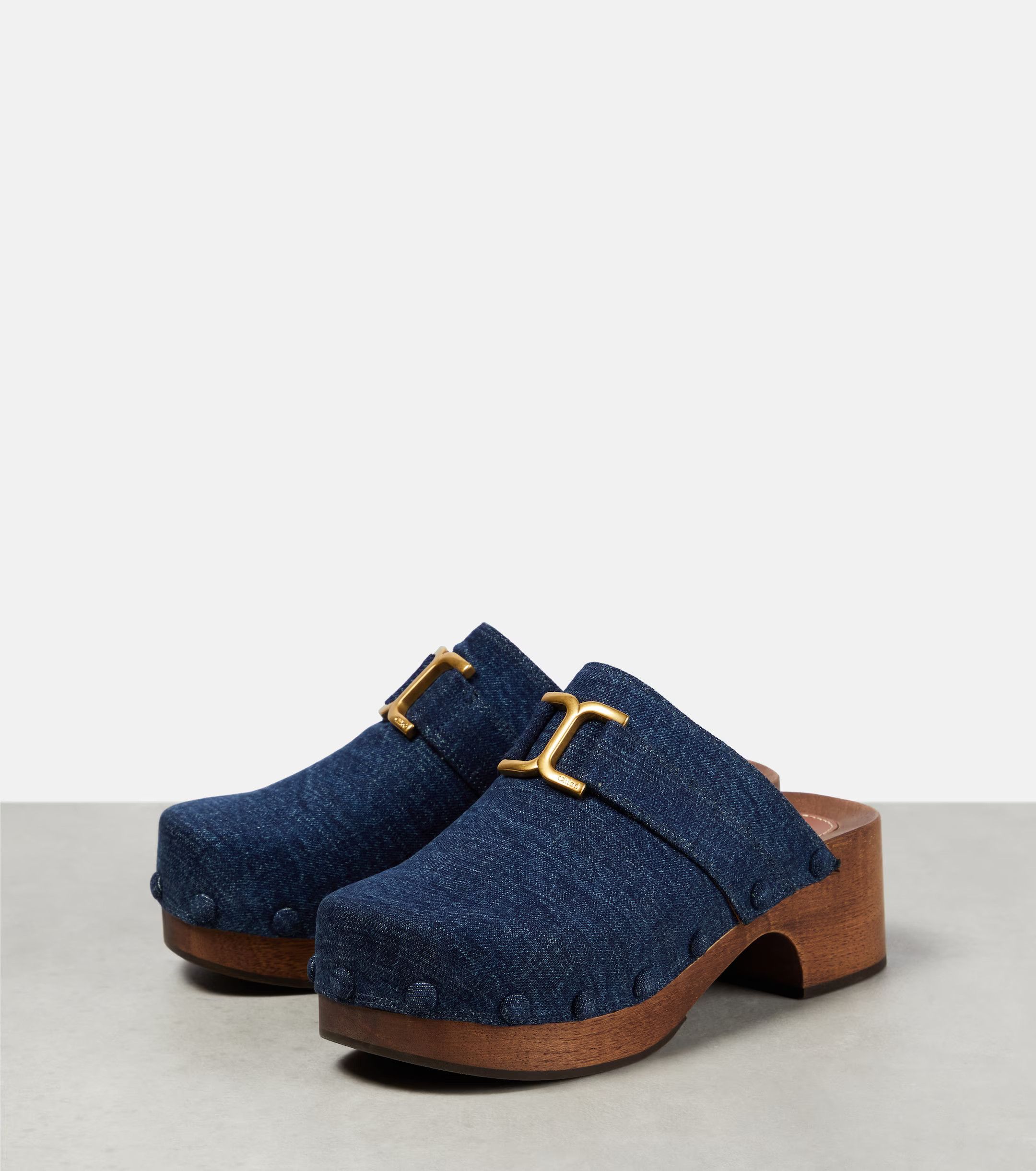 Chloe o1loc1c1024 Marcie Mules in Demin Size US 10 / IT 40 - 2 Thumbnail