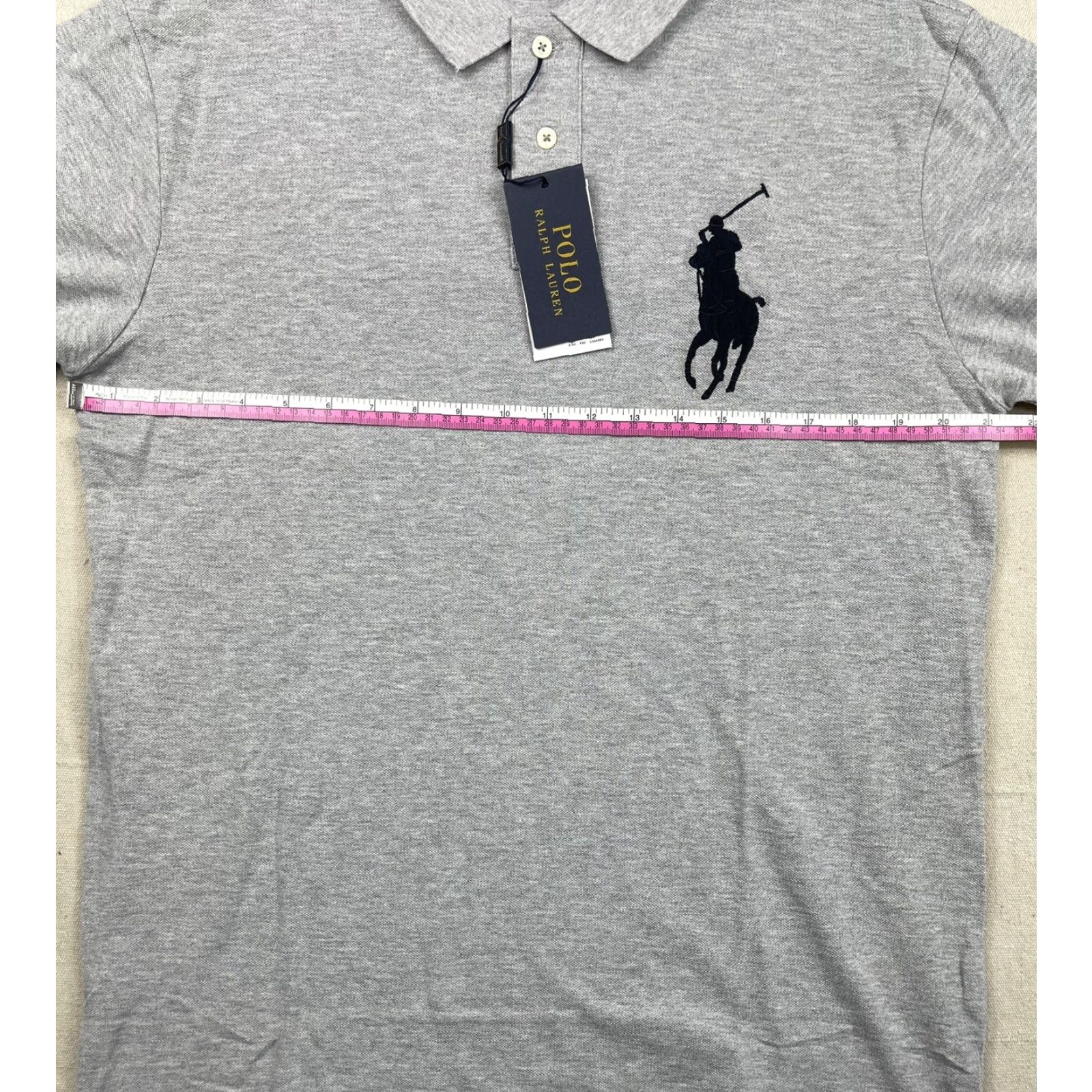 Polo Ralph Lauren Polo Ralph Lauren Men's Shirt XL Gray Collard Embroidered Big Pony Rugby NWT Size US XL / EU 56 / 4 - 6 Thumbnail