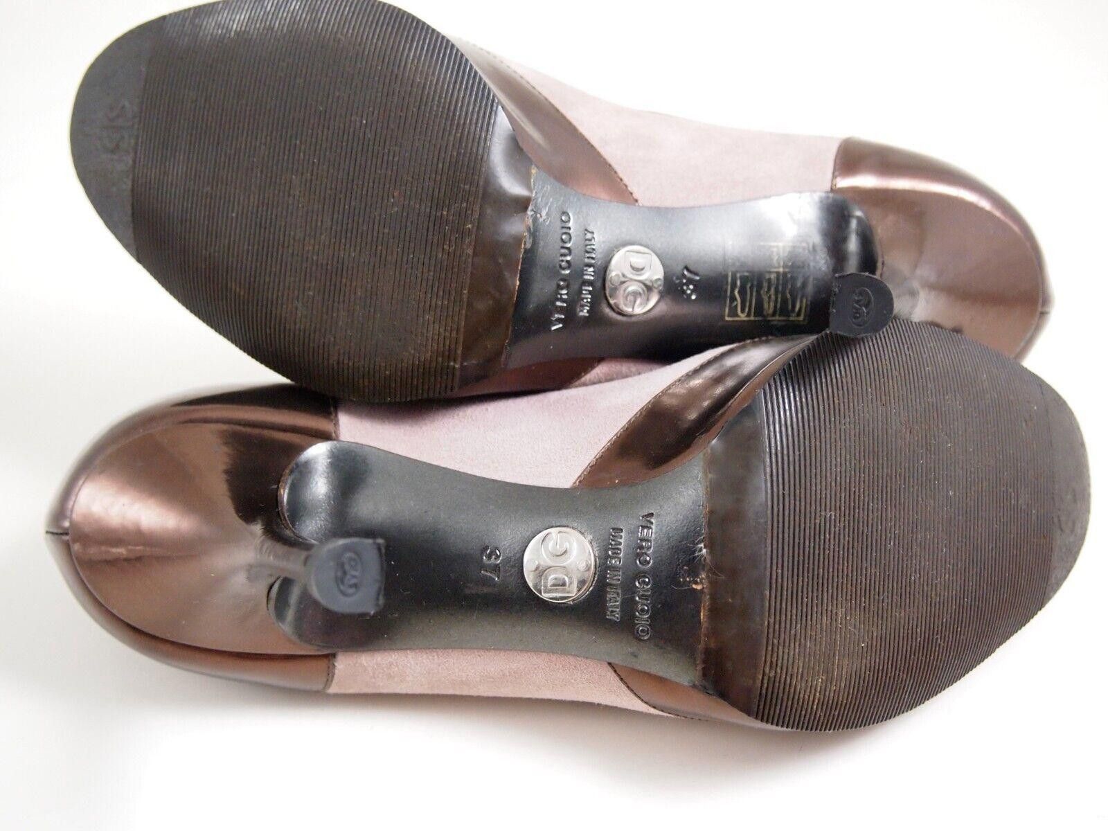 Designer Dolce & Gabbana Heels Bronze Leather Suede US 7 EU 37 Size US 7 / IT 37 - 7 Thumbnail