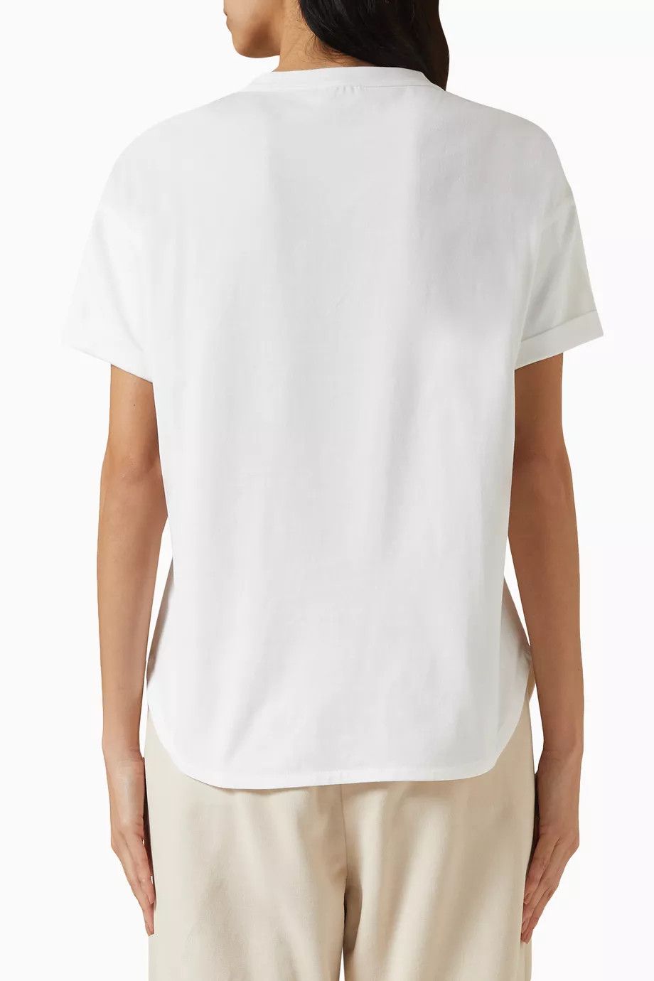 Brunello Cucinelli o1w1db10825 Blouse in White Size S / US 4 / IT 40 - 3 Thumbnail