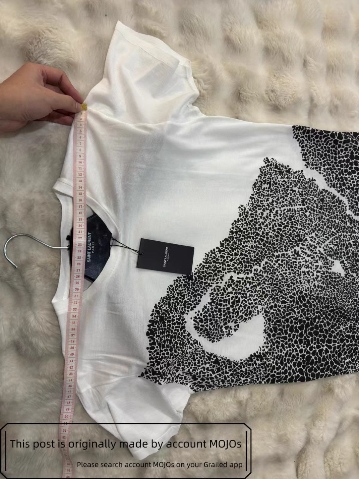 Saint Laurent Paris Sz M Saint Laurent Paris Bottom Leopard White Tee mojos15284 Size US M / EU 48-50 / 2 - 6 Thumbnail