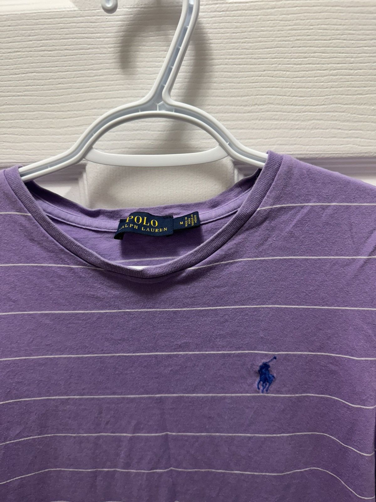 Polo Ralph Lauren Polo Ralph Lauren Purple Stripped Top Vintage Size US M / EU 48-50 / 2 - 2 Thumbnail
