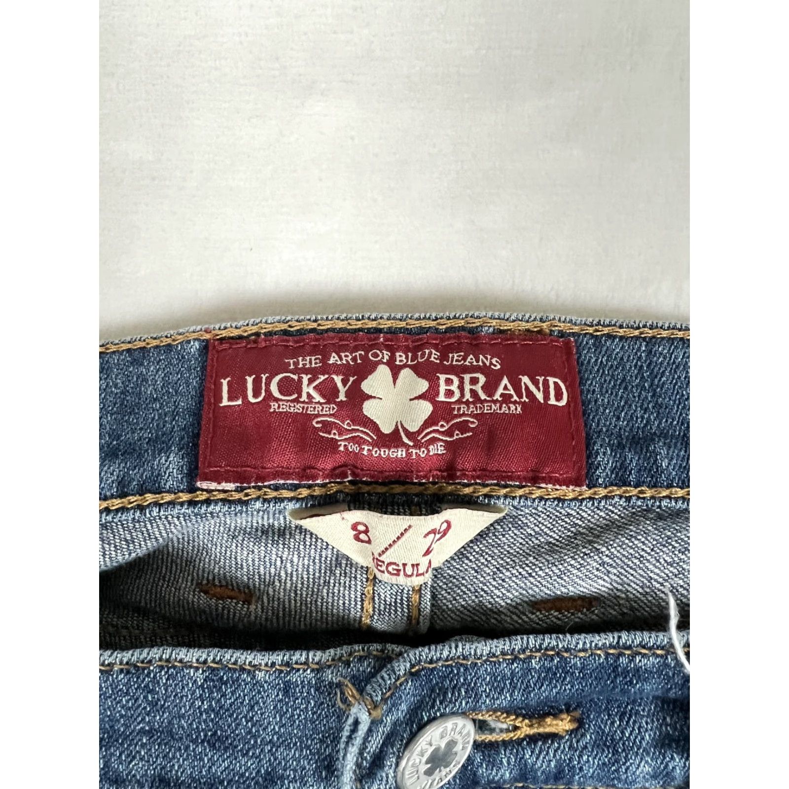 Lucky Brand Lucky Brand Jeans Womens 8 29 Blue Sofia Straight Denim Medium Wash Mid Rise Size 30" / US 8 / IT 44 - 3 Thumbnail
