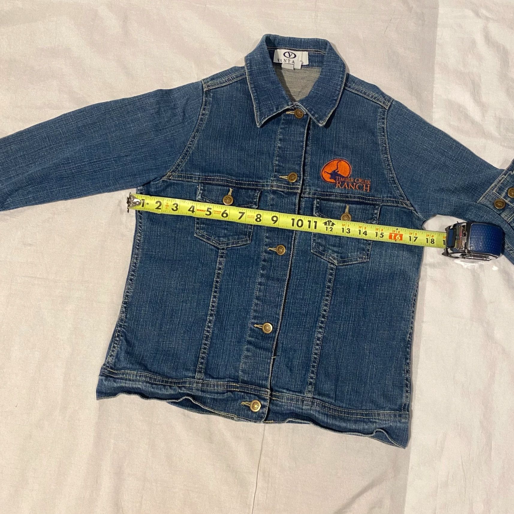 Denime Timber Creek Ranch Women's Western Vantage Denim Jean Jacket Small Size 28" / US 6 / IT 42 - 3 Thumbnail