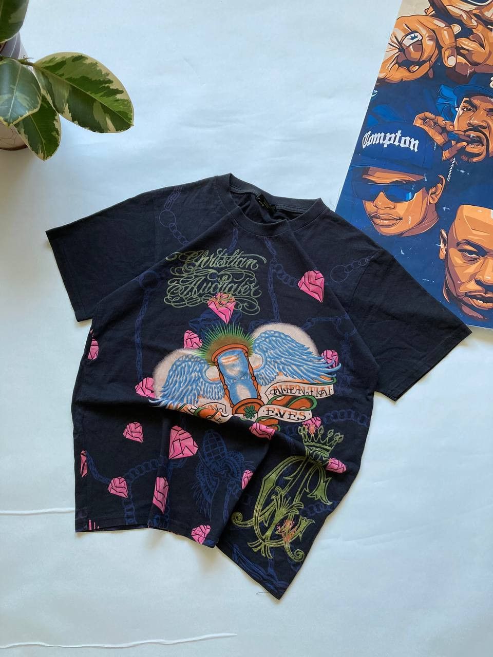 Christian Audigier Christian Audigier Y2K Big Logo Tee Size US L / EU 52-54 / 3 - 1 Thumbnail