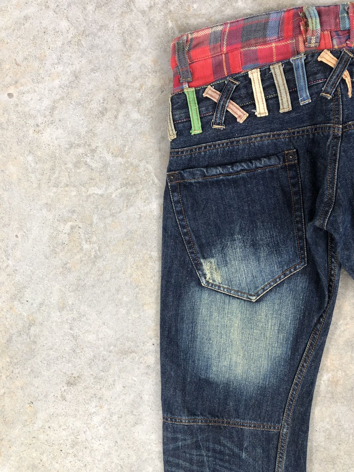 Japanese Brand Japanese Memory Special Double Waist Distressed Embroidered Size US 32 / EU 48 - 10 Thumbnail