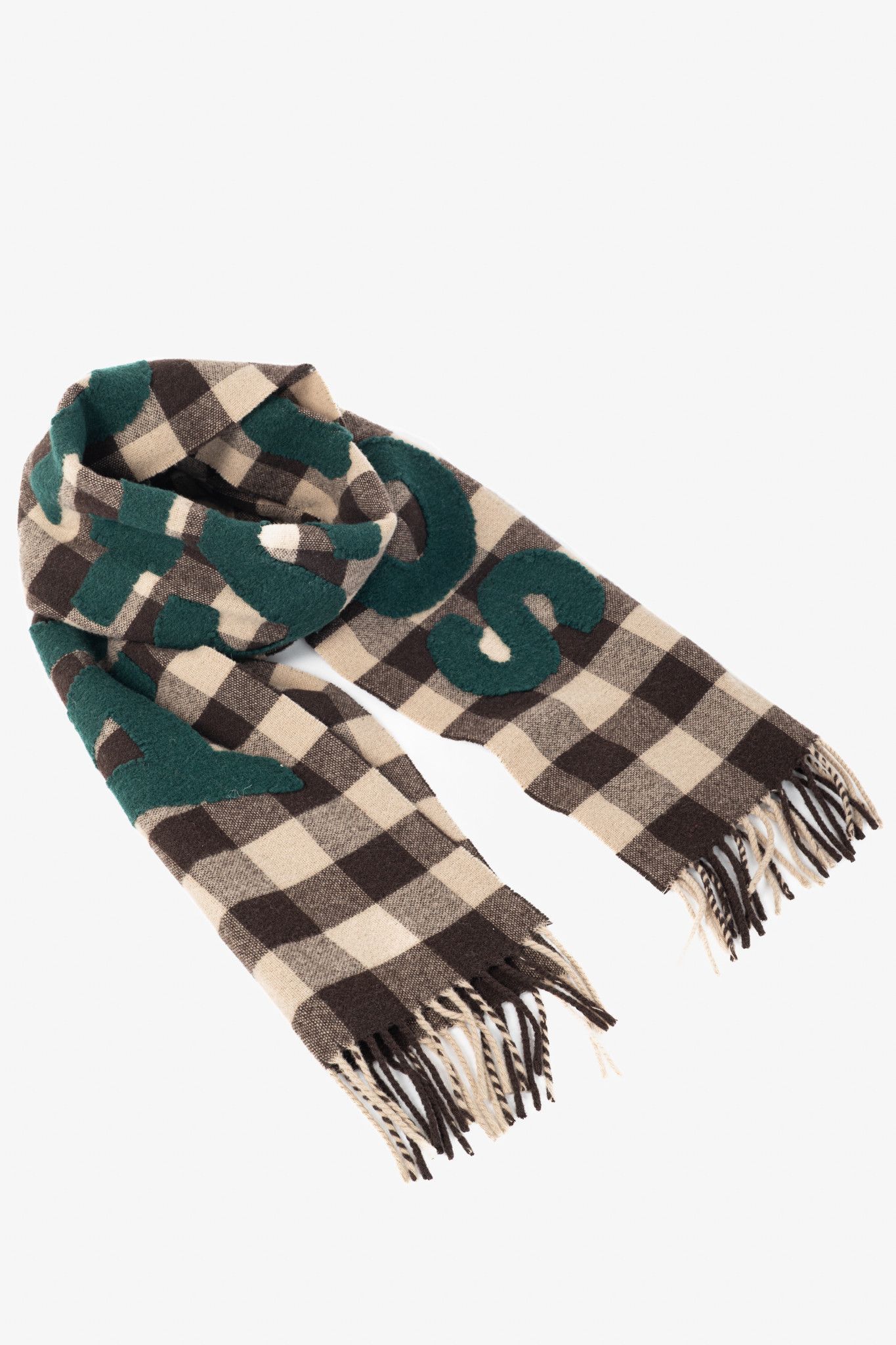Acne Studios Acne Studios Veda Tasselled-Trim Wool-Blend Scarf Size ONE SIZE - 1 Thumbnail