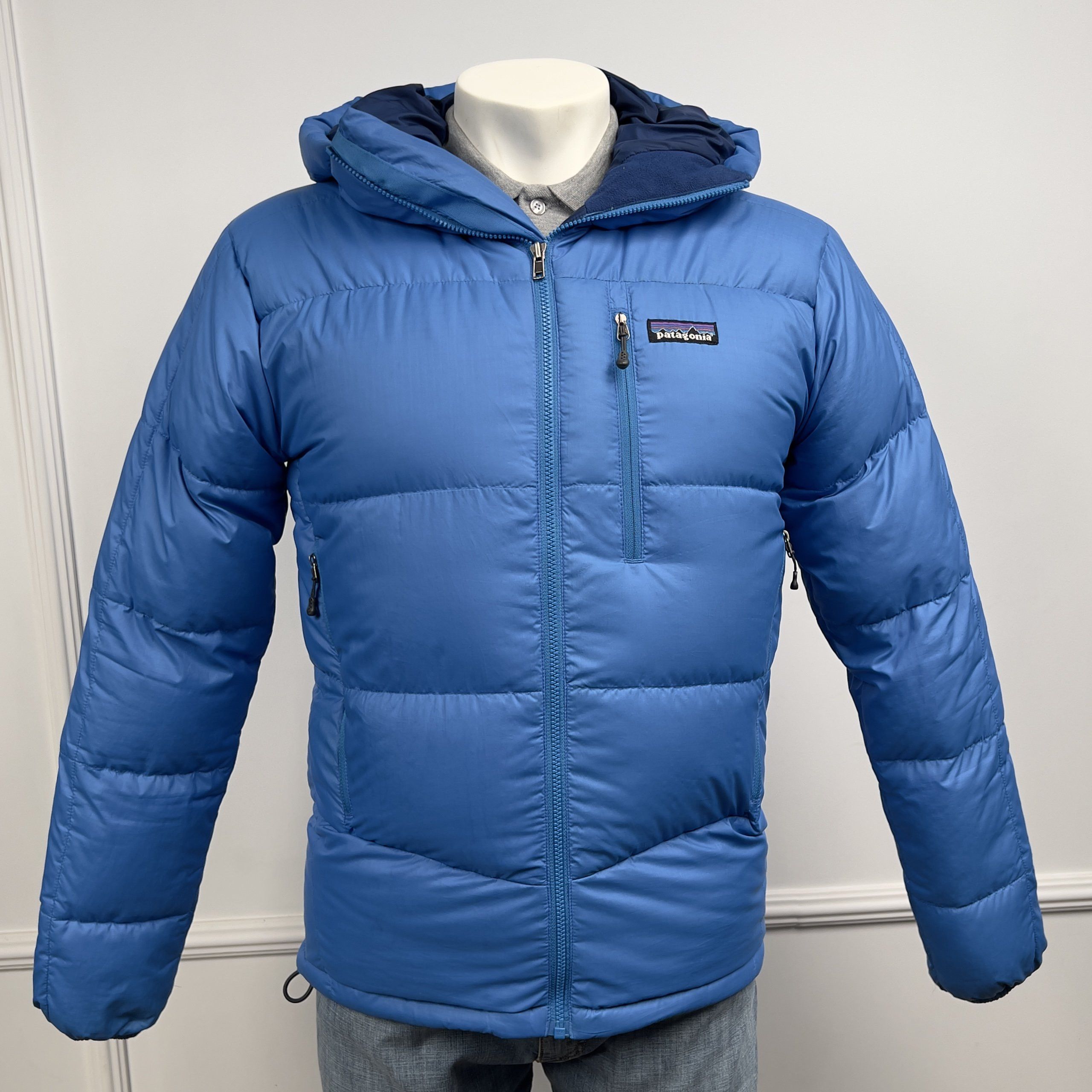 Patagonia Fitz Roy Down Hoody Parka Jacket Blue Men`s Size US XS / EU 42 / 0 - 2 Thumbnail