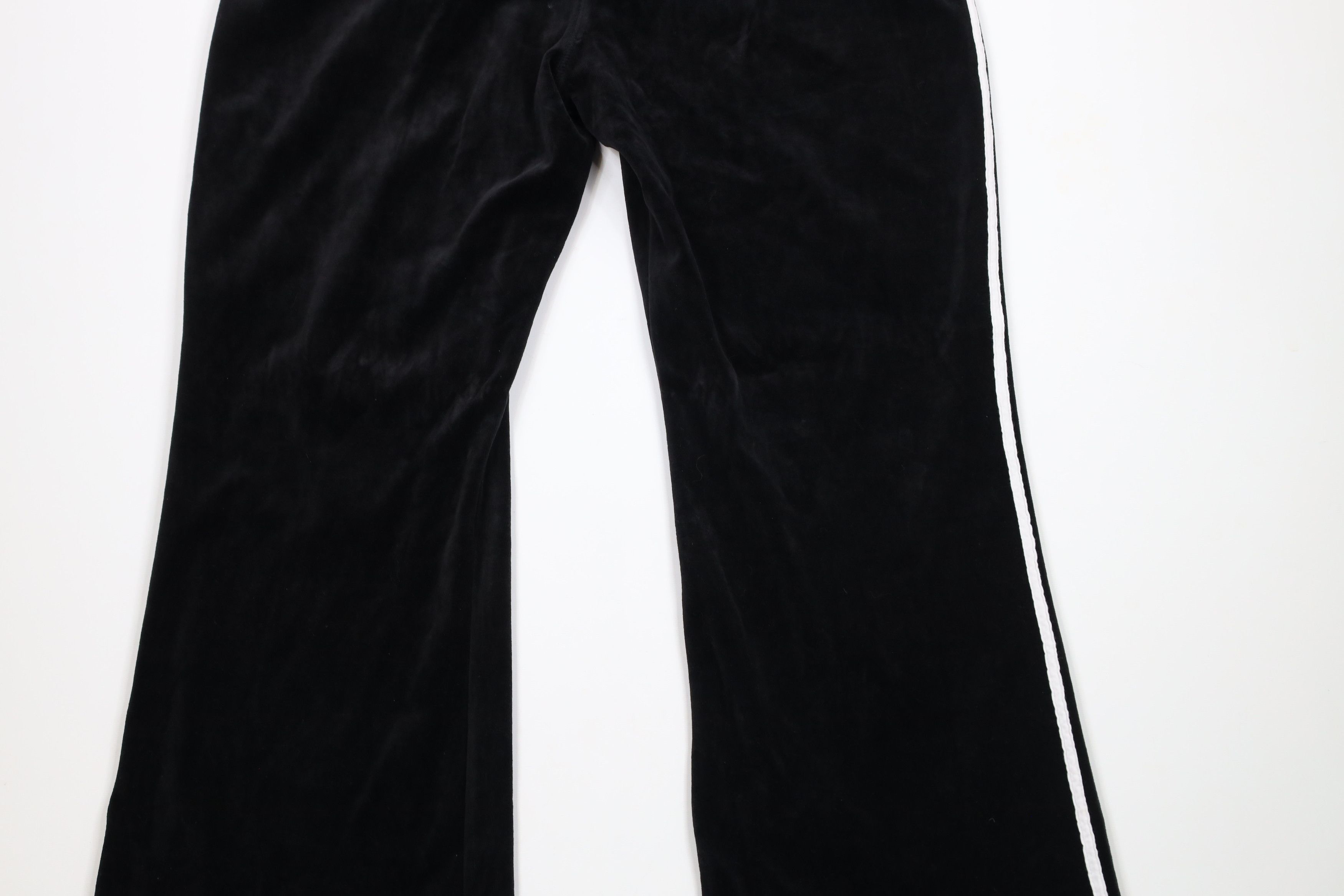 Vintage Vintage 90s Y2K Babydoll Crown Velour Wide Leg Sweatpants Size 34" / US 12 / IT 48 - 9 Thumbnail