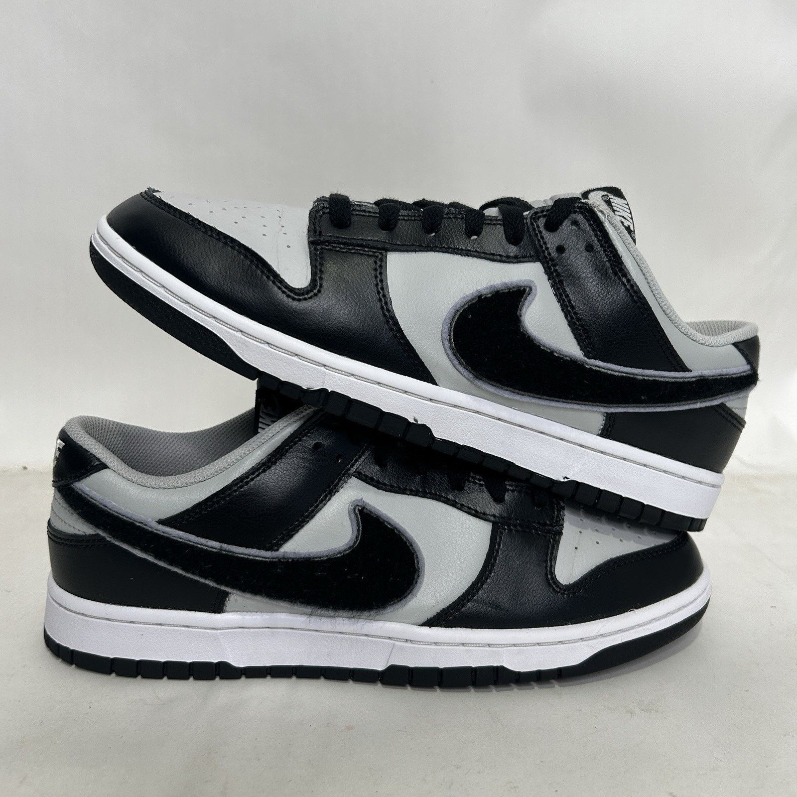 Nike Nike Dunk Low Retro Chenille Swoosh “Black Grey” Size US 10.5 / EU 43-44 - 1 Thumbnail