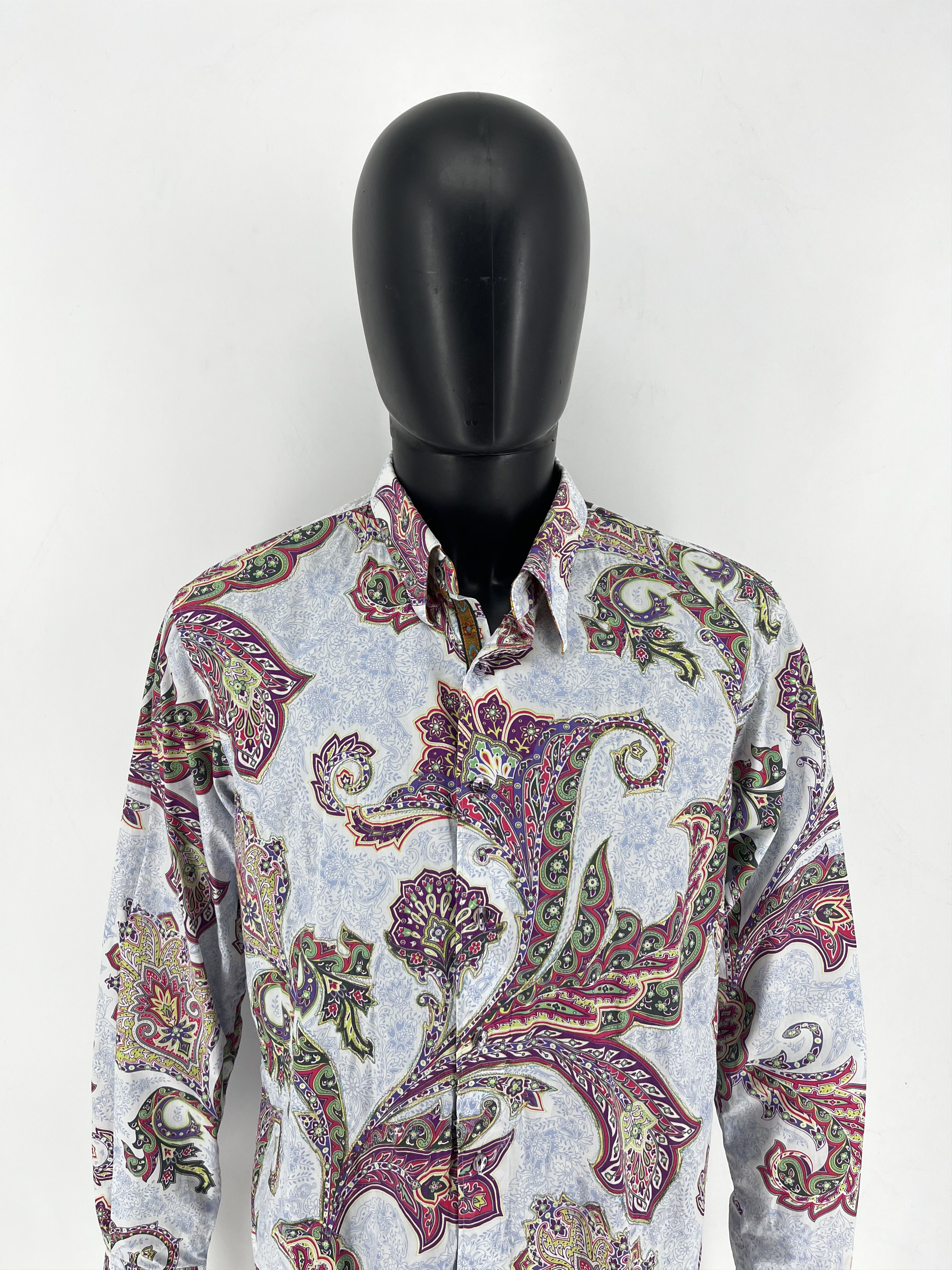 Other Robert Graham Bonaire Blue Funky Fractal Floral Paisley SzXL Size US XL / EU 56 / 4 - 5 Thumbnail