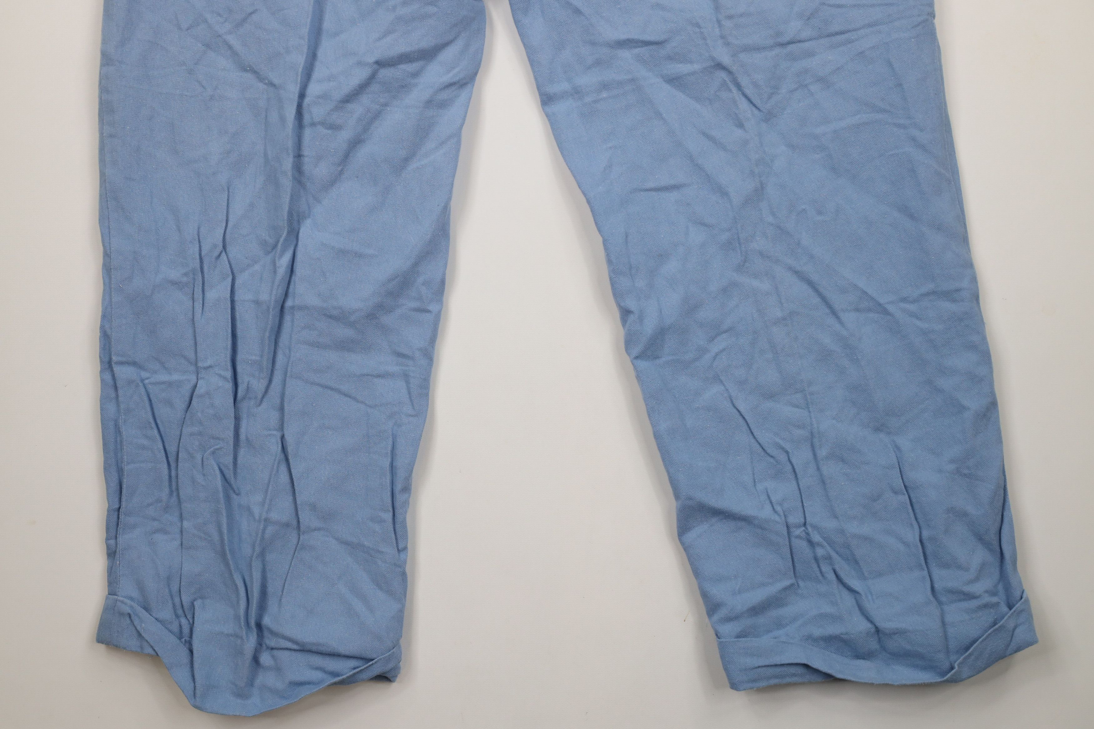 Vintage Vintage 70s Streetwear Pleated Linen Wide Leg Chinos Pants Size US 35 - 14 Thumbnail