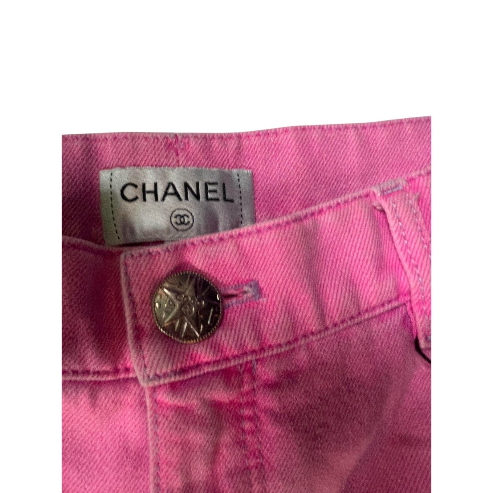 Chanel Chanel 'Pocket Stitched Logo' Pink Jeans Size US 26 / EU 42 - 4 Thumbnail