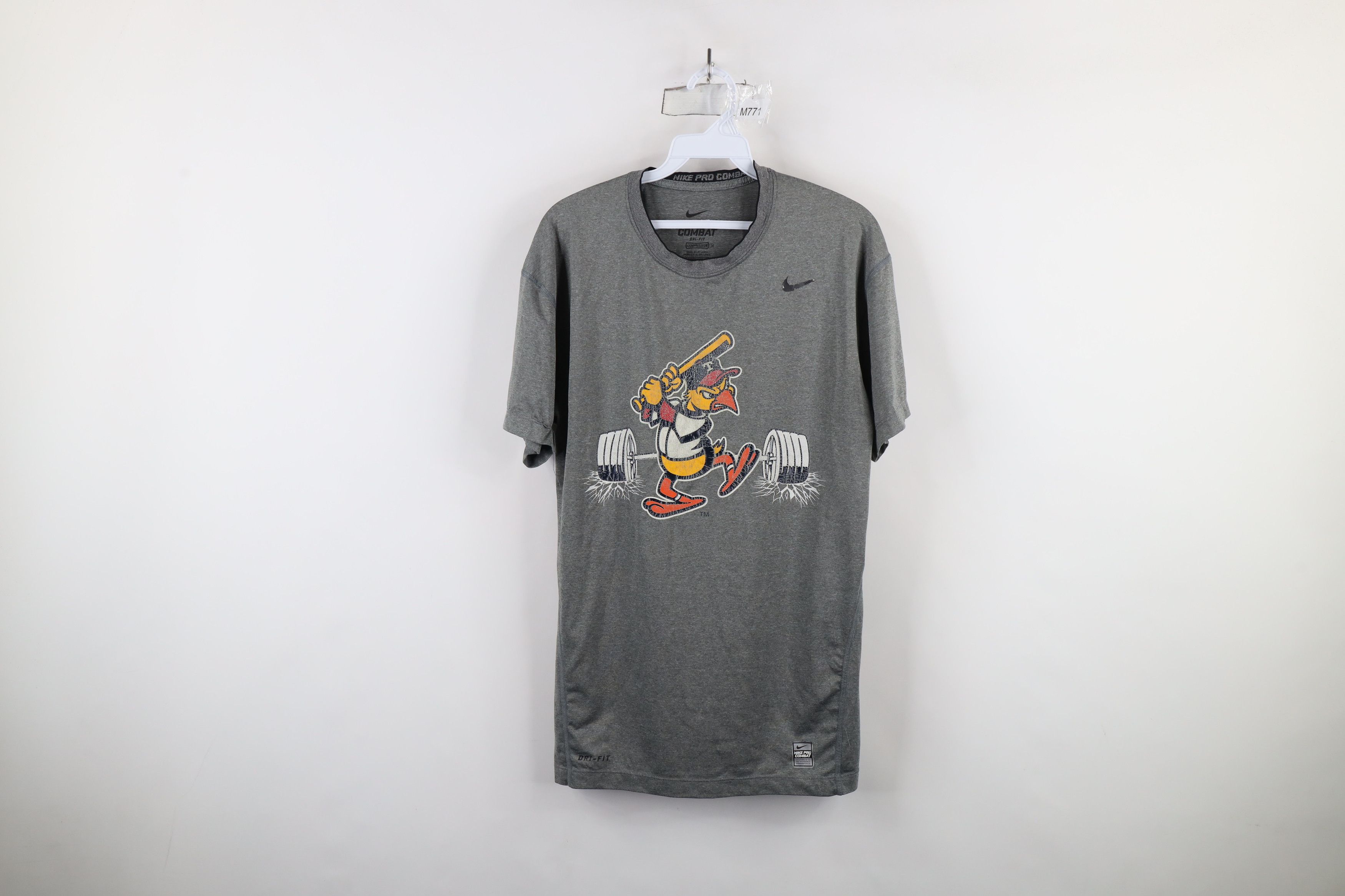 Nike × Vintage Nike Pro Combat Toledo Mud Hens Baseball Compression T-Shirt Size US XXL / EU 58 / 5 - 1 Thumbnail