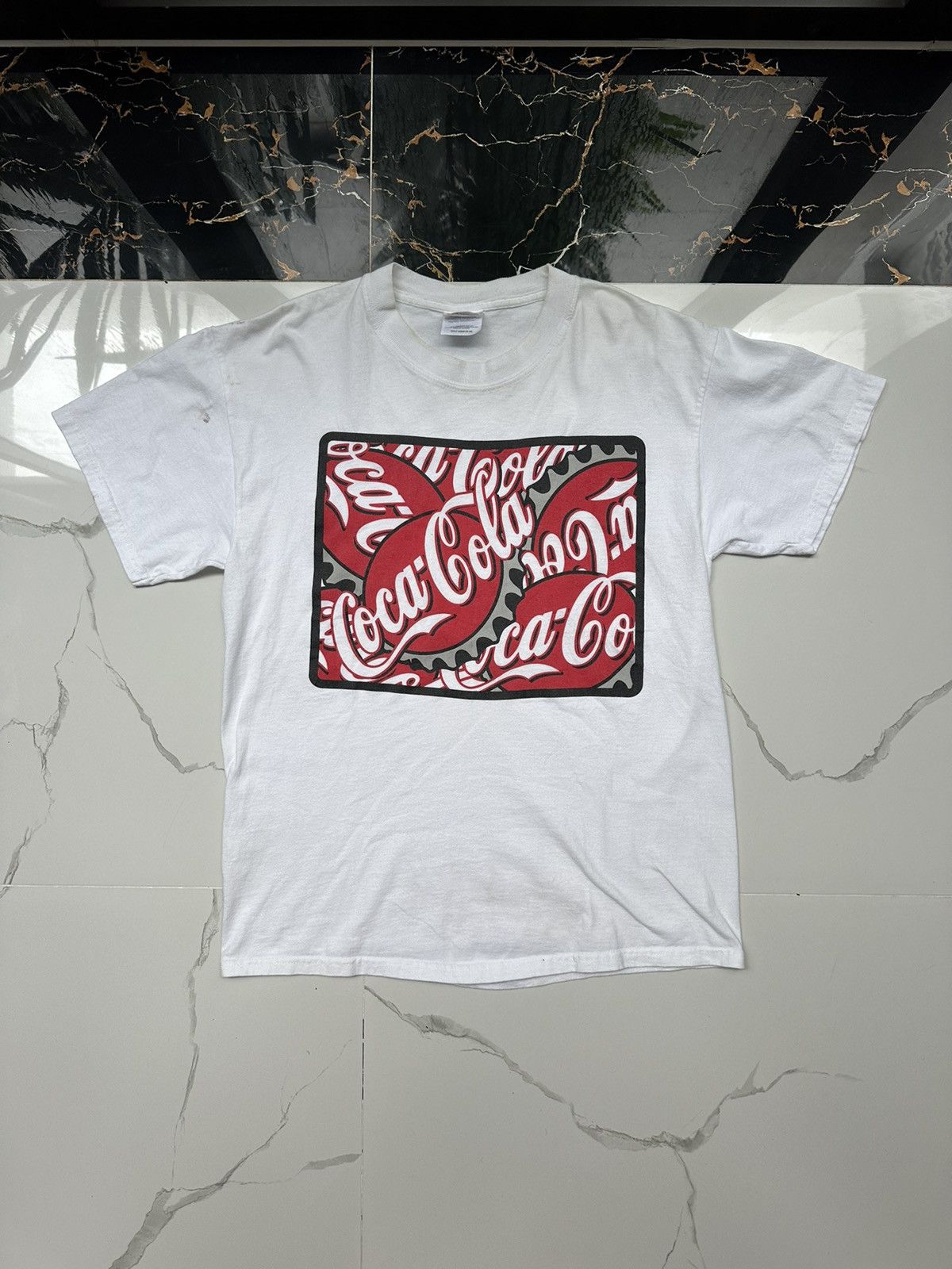Coca Cola × Vintage 00s COCA COLA VINTAGE BIG LOGO STREETWEAR T-SHIRT Size US M / EU 48-50 / 2 - 2 Thumbnail