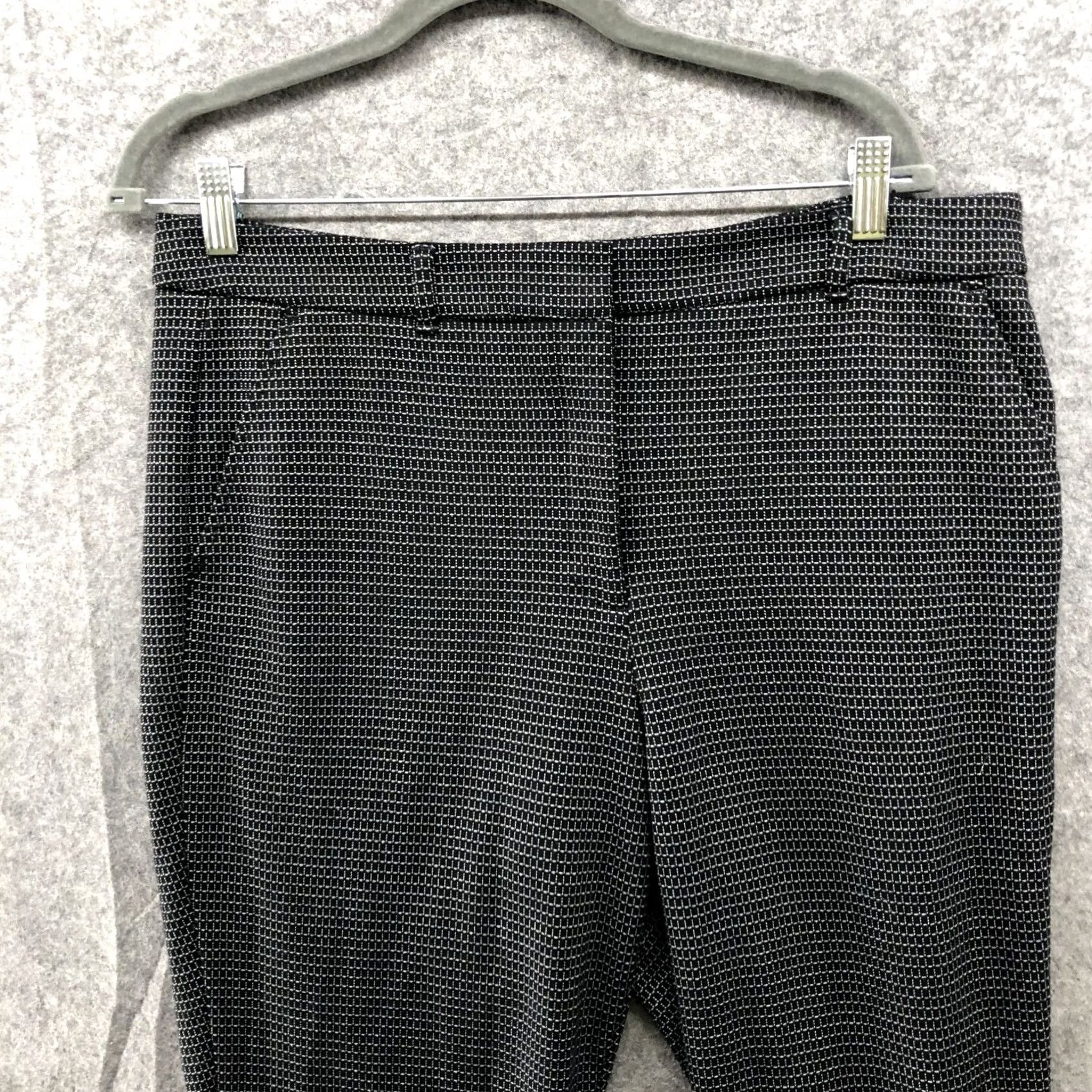 White House Black Market VINTAGE White House Black Market Elle Slim Pants Womens Size 14 Black White Printed Knit Size 36" / US 14 / IT 50 - 3 Thumbnail