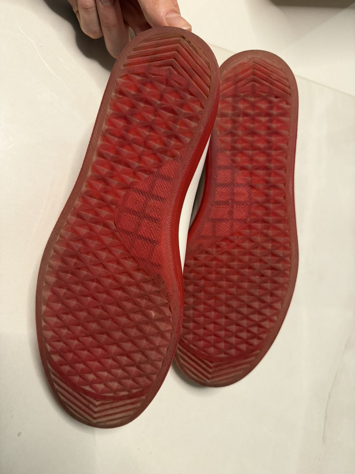 Louis Vuitton Louis Vuitton - Luxembourg Samothrace Sneaker white/red - 43 Size US 10 / EU 43 - 8 Thumbnail