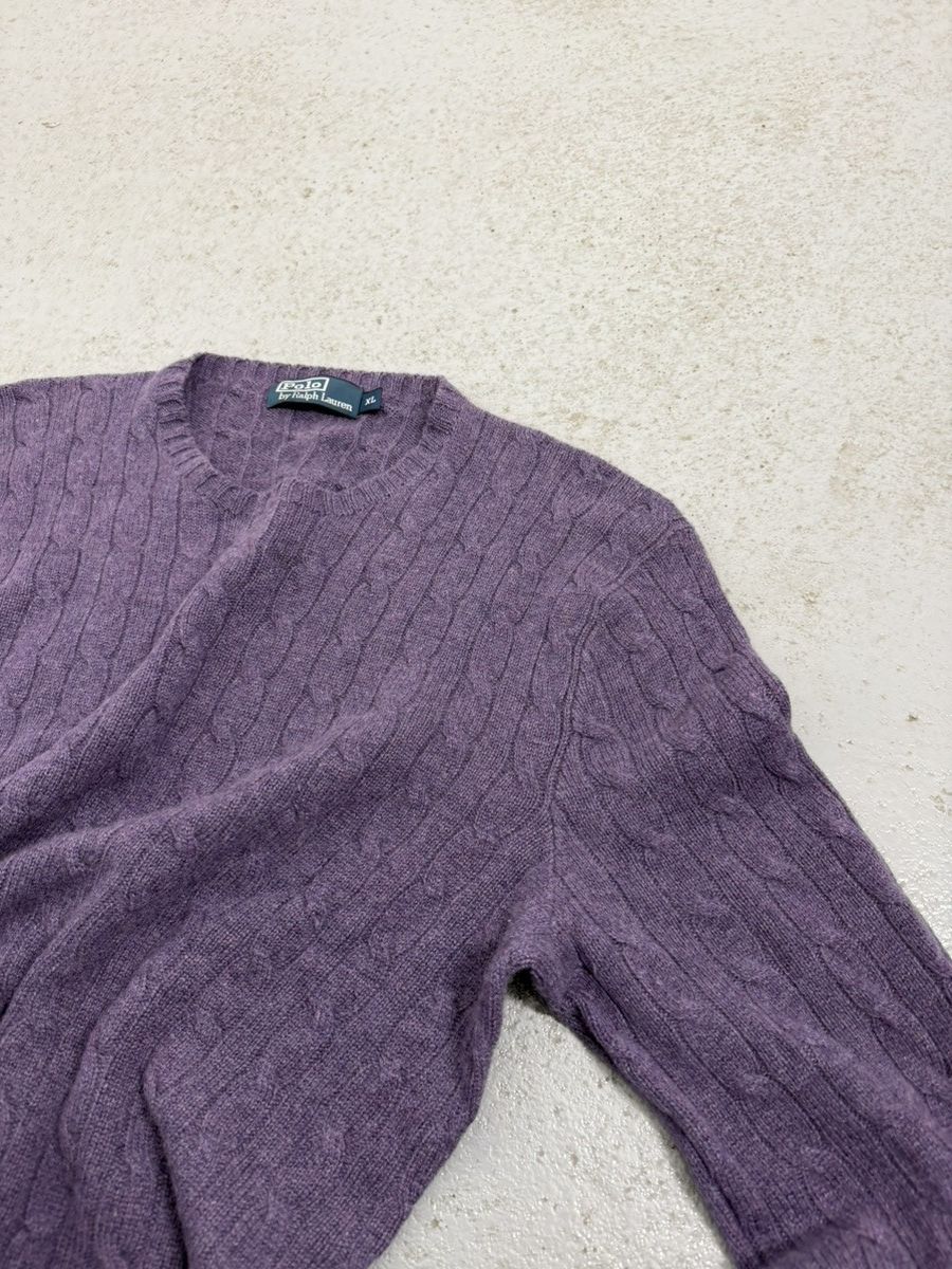Polo Ralph Lauren Vintage Polo Ralph Lauren Cable Knitted Cashmere Sweater Size US XL / EU 56 / 4 - 6 Thumbnail