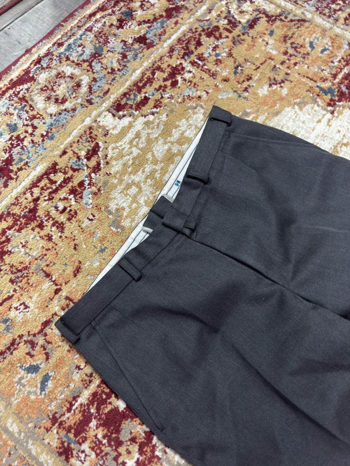 Vintage 1980s Wool Suit Pants Baggy Trousers Blend Balenciaga Rick Size US 30 / EU 46 - 3 Thumbnail