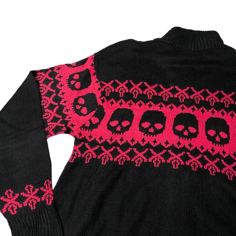If Six Was Nine 2000's Bullet Noise Skull Cross Knitted Size US M / EU 48-50 / 2 - 8 Thumbnail