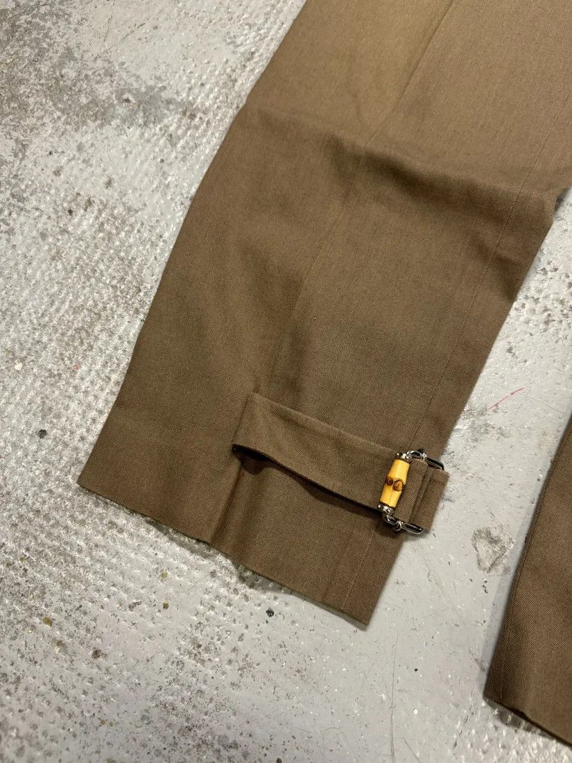 Gucci × Vintage SS2010 Gucci Bamboo Buckle Tailored Pants Size 28" / US 6 / IT 42 - 9 Thumbnail