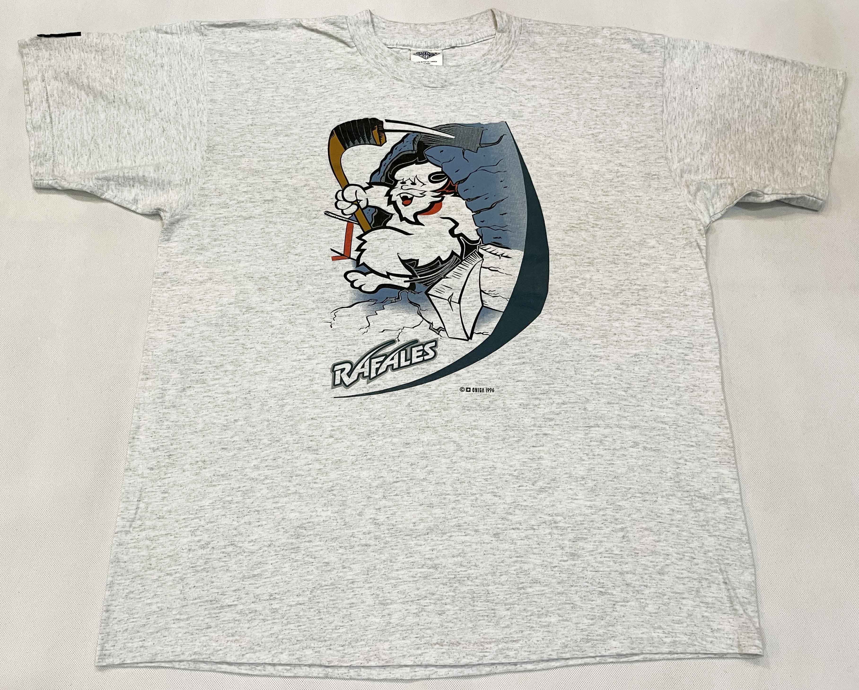 Vintage Vintage Oniga 1996 IHL Quebec Rafales Minor Hockey T-Shirt Size US XL / EU 56 / 4 - 1 Thumbnail