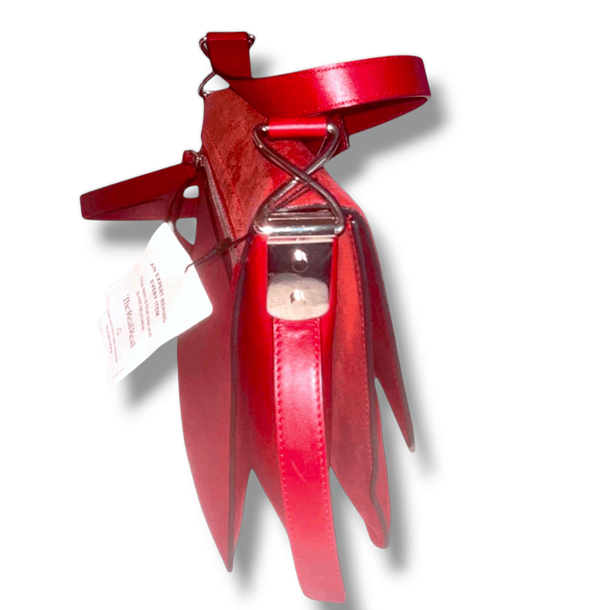 JW Anderson JW Anderson Suede / Leather Red Suede Flap Bag Size ONE SIZE - 6 Thumbnail