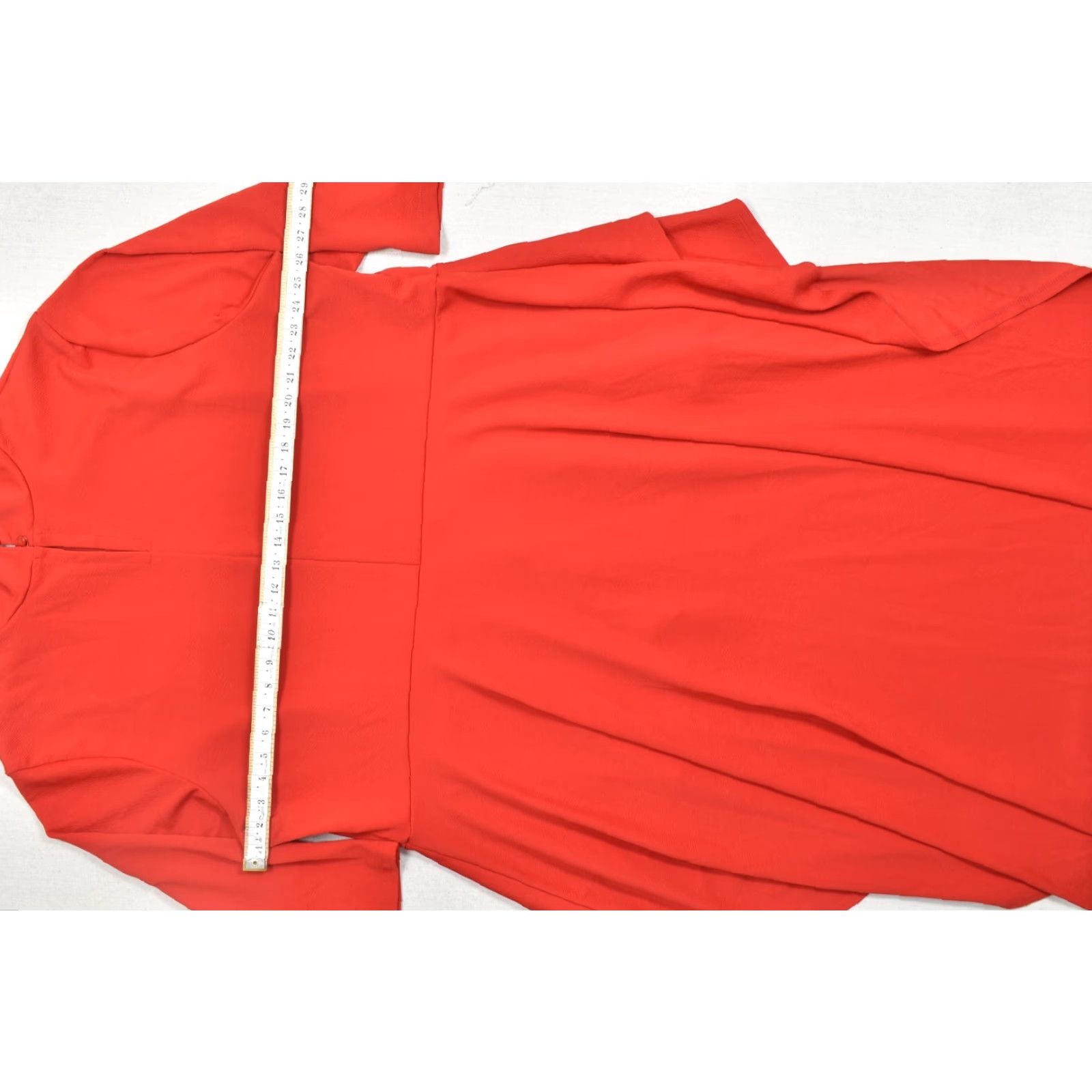 Vintage Ashley Stewart Women Dress Racing Red Double Tiered Skirt New With Tags 30/32 Knee Length Plus Size Shift Casual White, Red, Black? Size 30" / US 8 / IT 44 - 2 Thumbnail