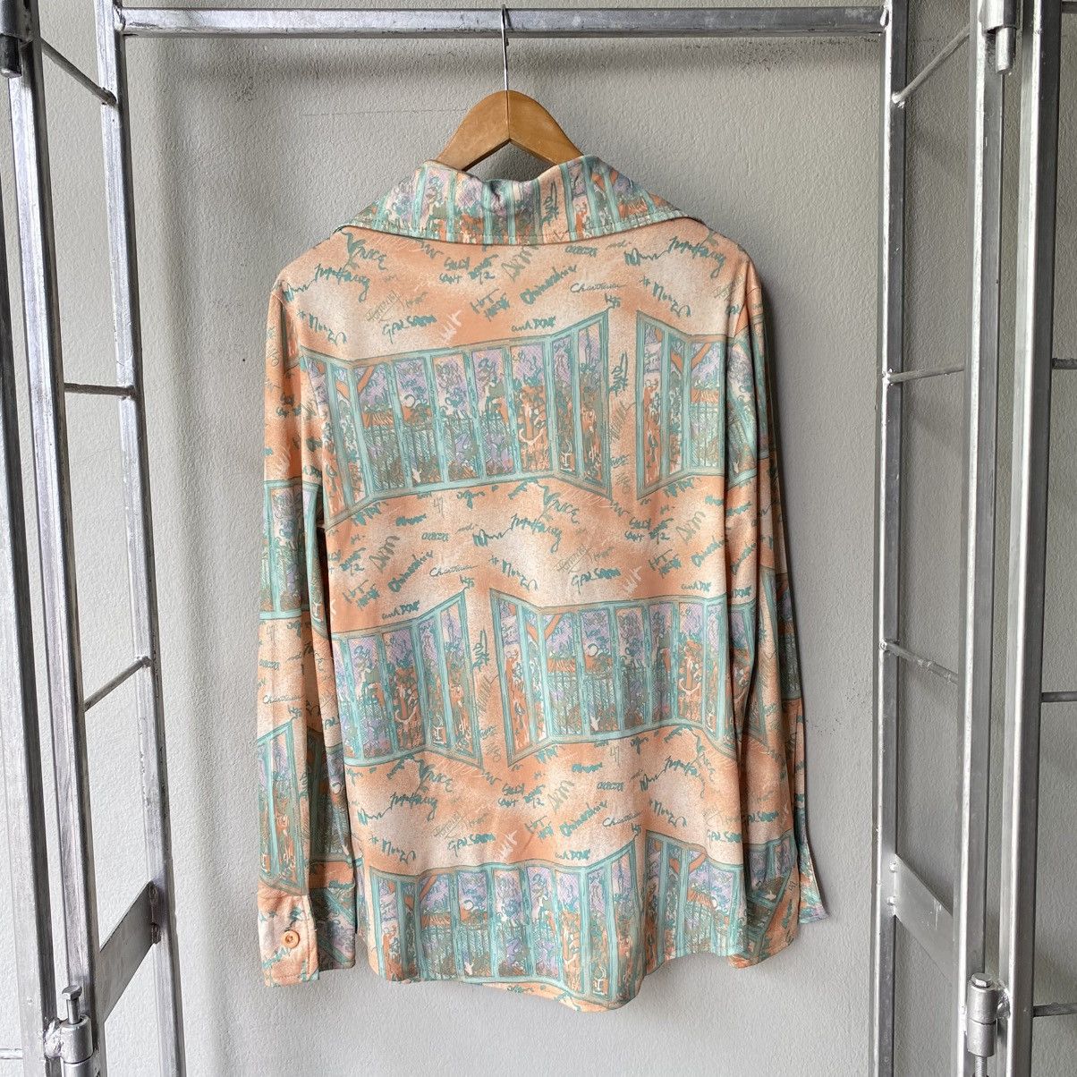 Designer × Japanese Brand Ted Martin Vintage Pastel Art Print Shirt Size M / US 6-8 / IT 42-44 - 2 Thumbnail