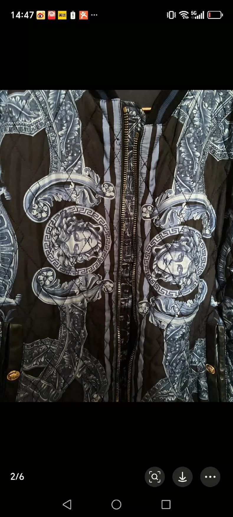 Other Versace Mulberry silk and cotton jacket Size US L / EU 52-54 / 3 - 3 Thumbnail