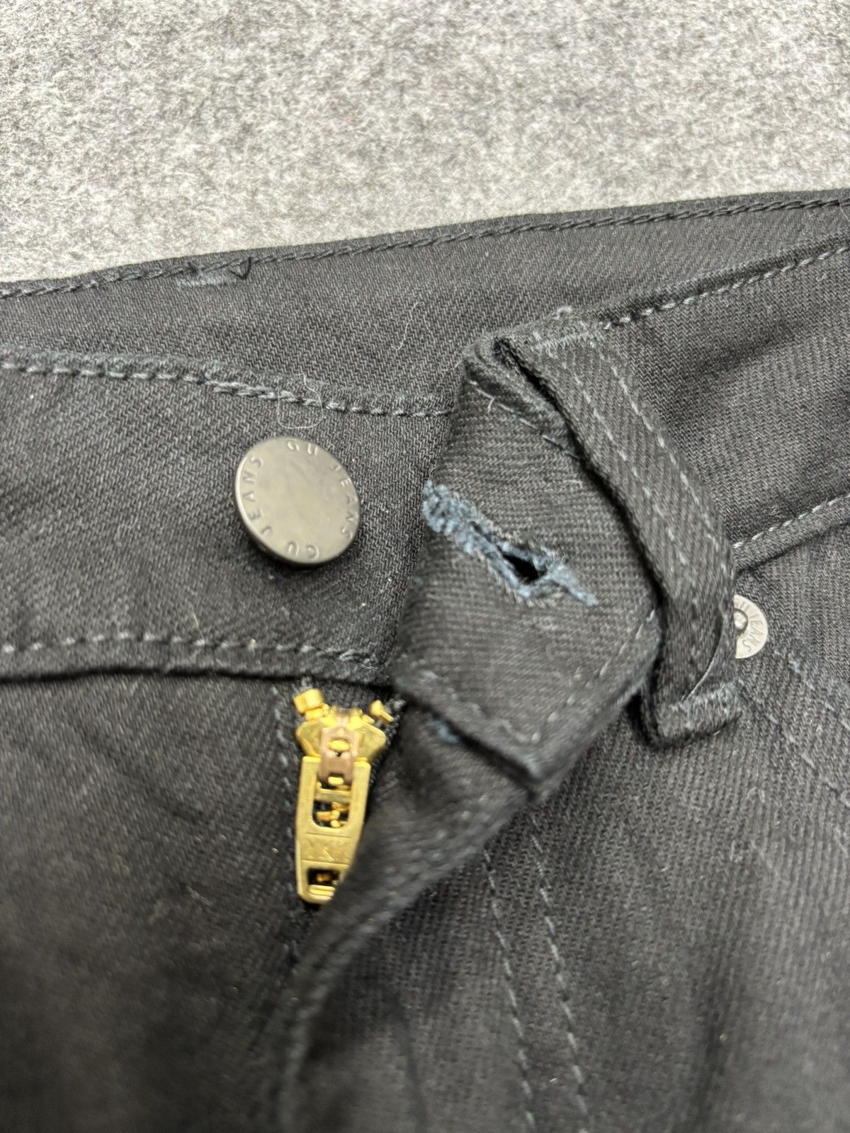 GU 💥Flare💥Japanese Brand GU Superblack Elastic Denim F693 Size US 26 / EU 42 - 9 Thumbnail