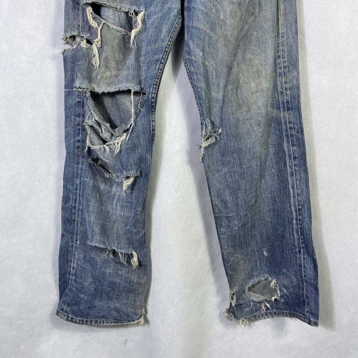 Levi's Vintage Clothing Vintage Levis 503 Distressed Trashed Jeans Size US 31 - 4 Thumbnail