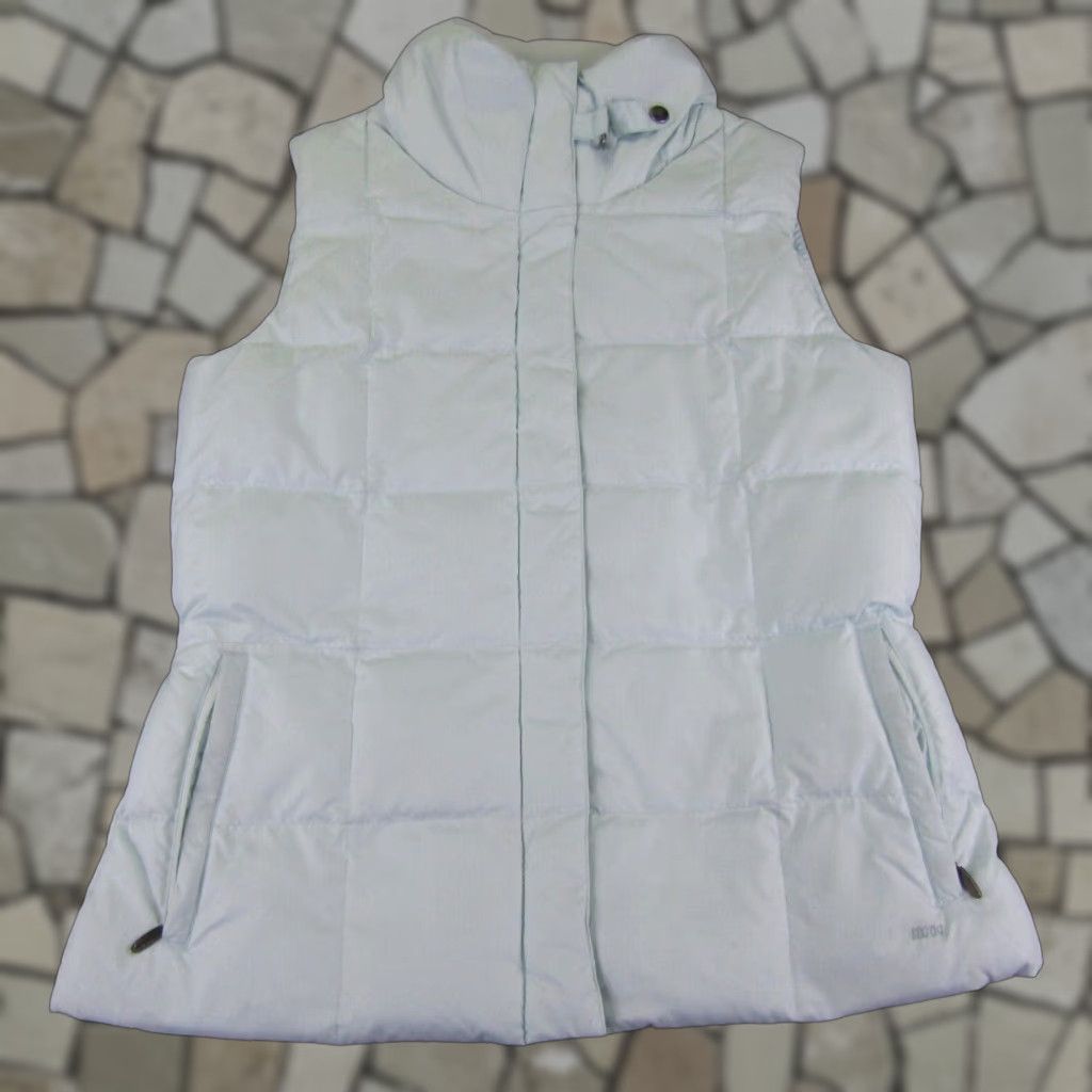 Eddie Bauer Vest Medium Blue Premium Goose Down 700 Fill Power Puffer Womens