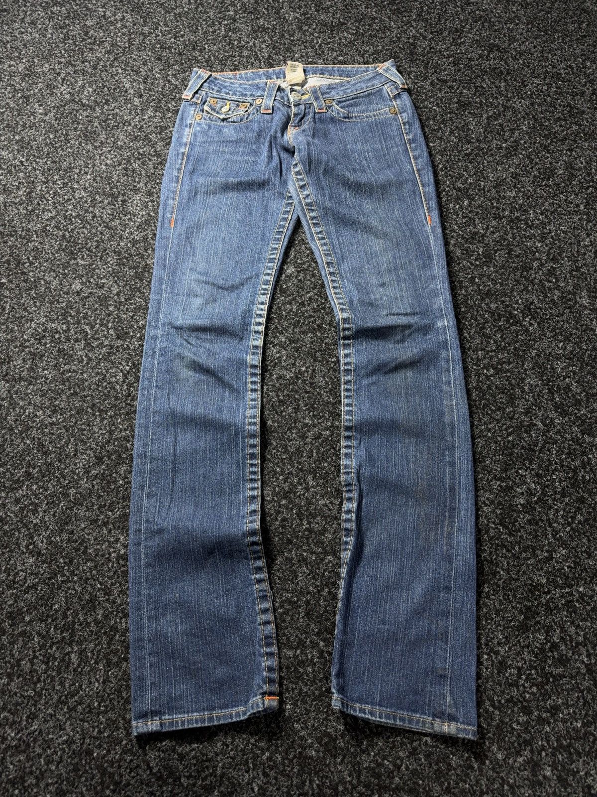 True Religion 00s True Religion USA Dirty Distressed Y2K Bootcut Jeans USA Size 25" / US 0 / IT 36 - 1 Thumbnail