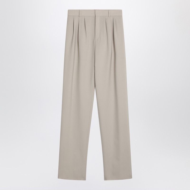 Saint Laurent Paris Saint Laurent Beige Wool Trousers Size 28" / US 6 / IT 42 - 1 Thumbnail