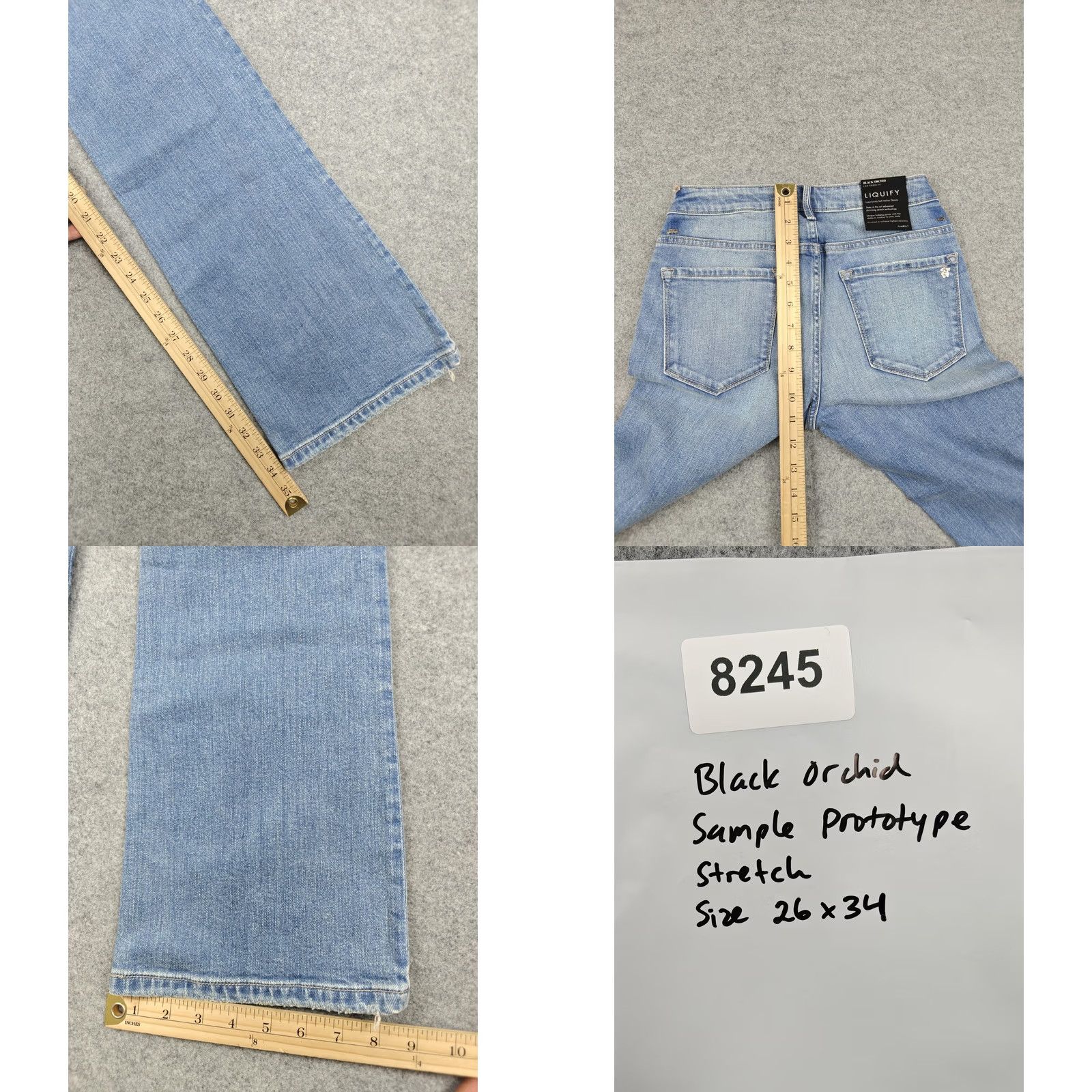 Vintage Black Orchid Liquify Jeans Womens 26 Blue Light Wash Bootcut 26x34 Sample Size 26" / US 2 / IT 38 - 9 Thumbnail