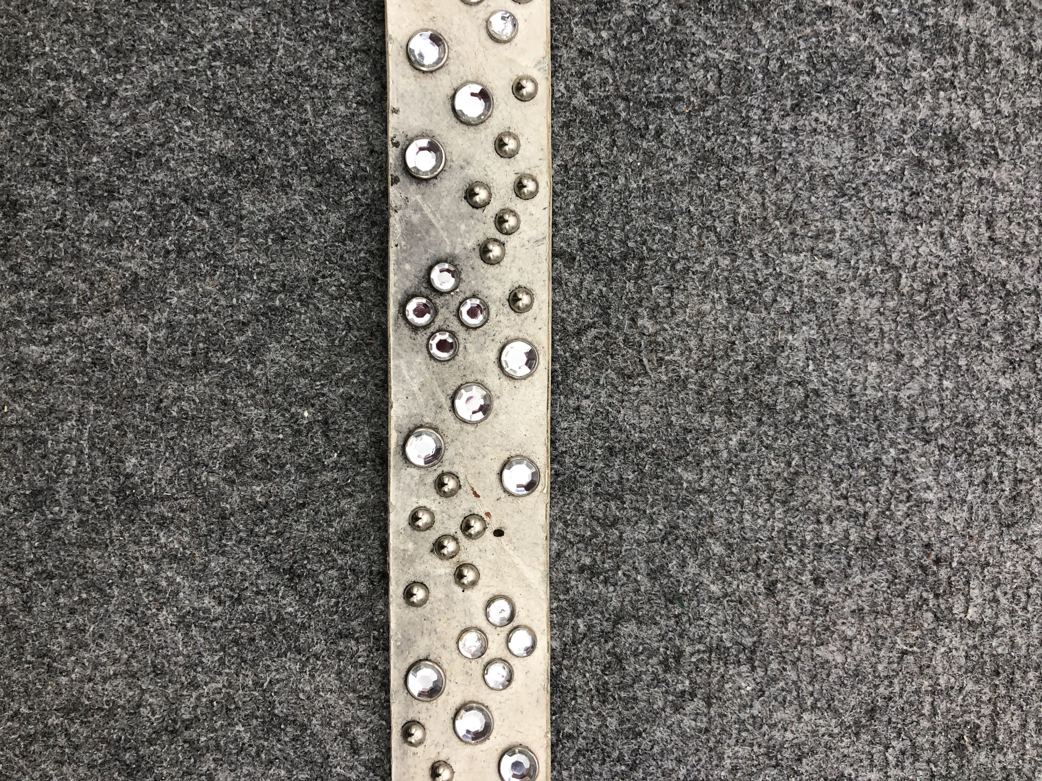 If Six Was Nine Vintage 70s Rhinestones Studded Punk Style Belt Size ONE SIZE - 9 Thumbnail