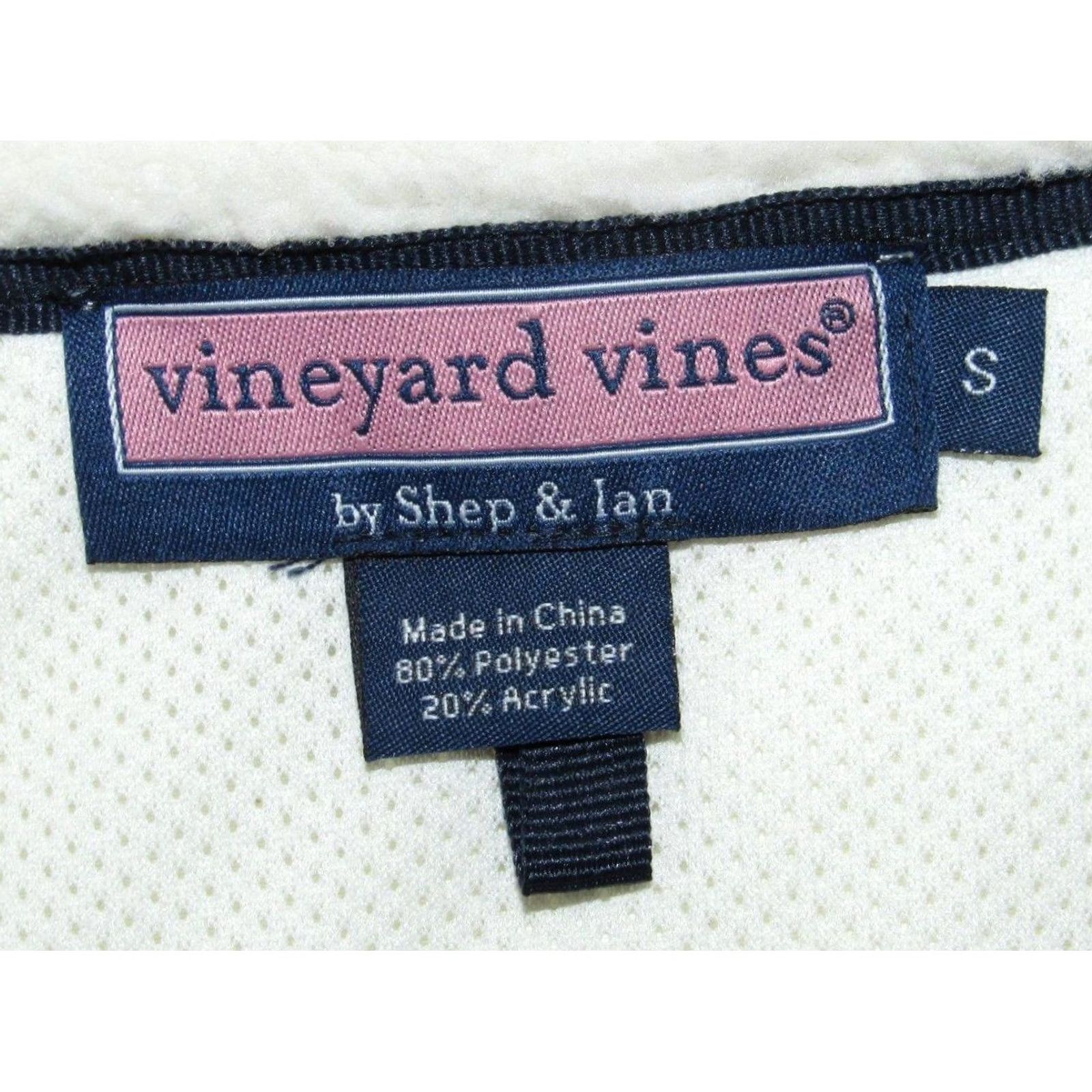 Vineyard Vines Womens Vineyard Vines Ivory Deep Pile Fleece Vest Small S Vest Ivory Womens S Size S / US 4 / IT 40 - 4 Thumbnail