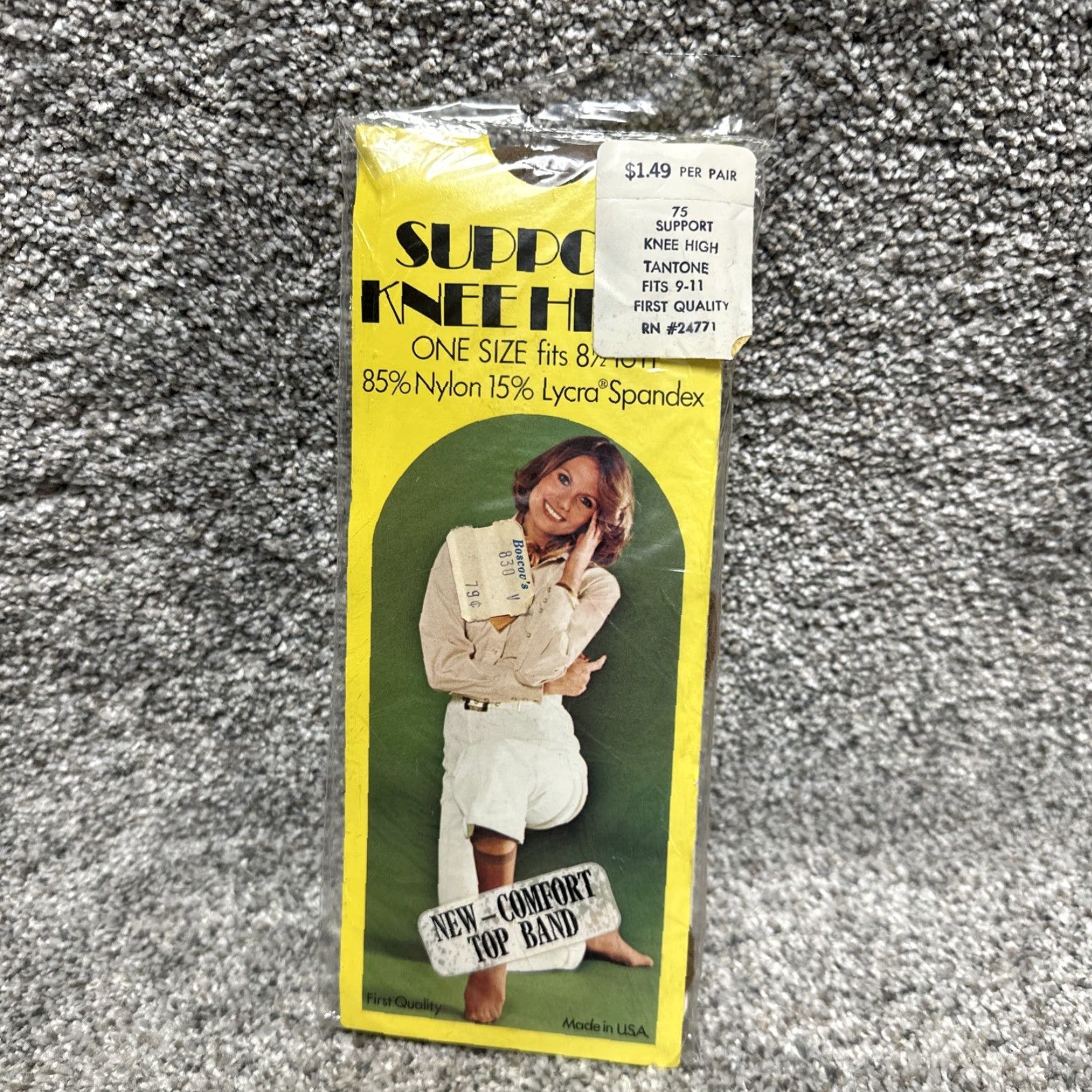 Vintage VINTAGE Knee High Stockings 8.5-12 Queen Nylon 1960s 1970s Original, New in Packages, Lot of Stockings, Queen Regular, Unknown Brand Size ONE SIZE - 4 Thumbnail