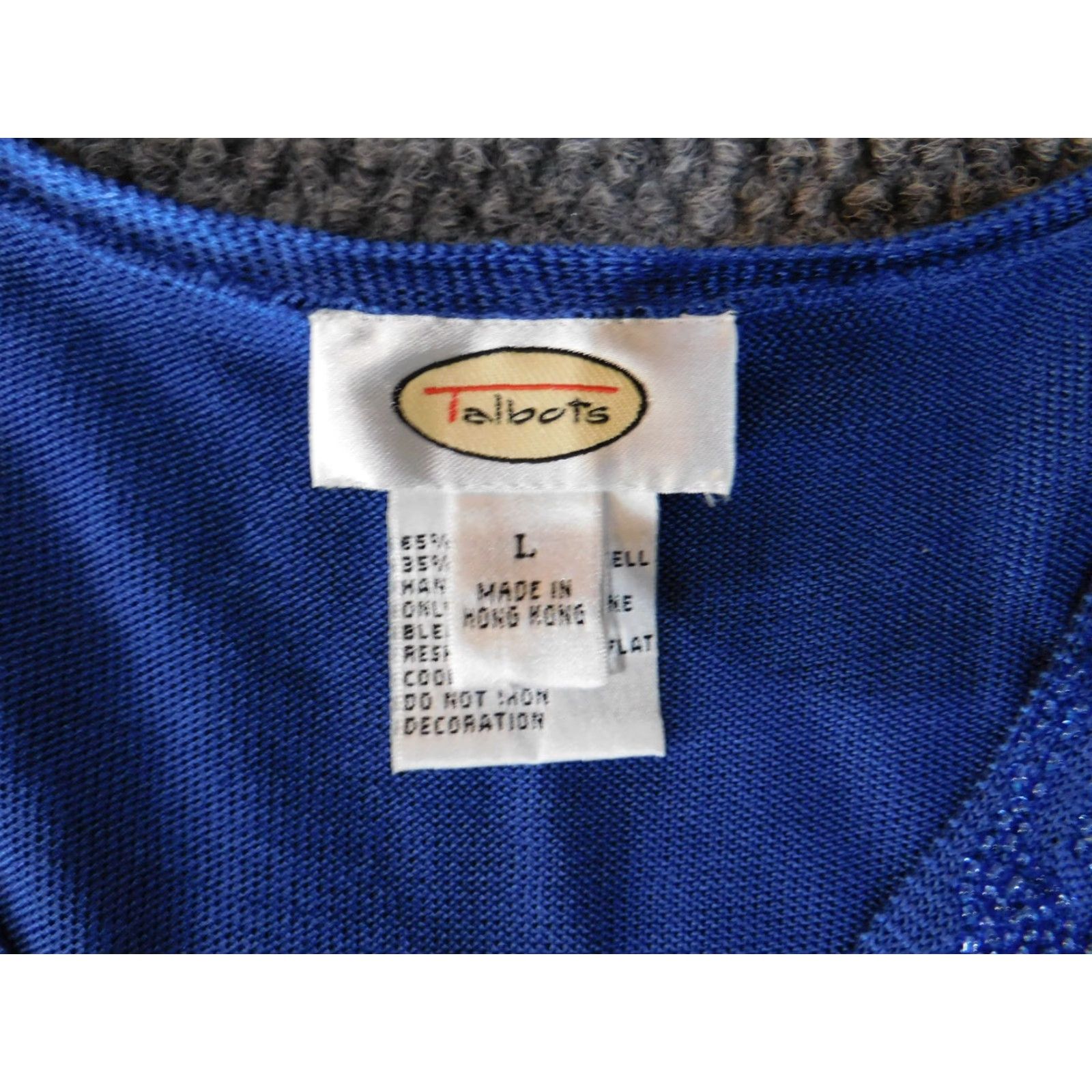 Talbots Talbots Blouse Women Large Blue Sleeveless Round Neck Lyocell Rayon Classic Casual Solid Size L / US 10 / IT 46 - 4 Thumbnail