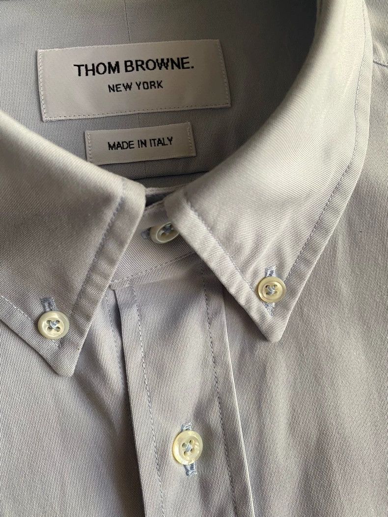 Thom Browne Thom browne Classic four-bar color weaving Oxford shirt 250 Size US M / EU 48-50 / 2 - 2 Thumbnail