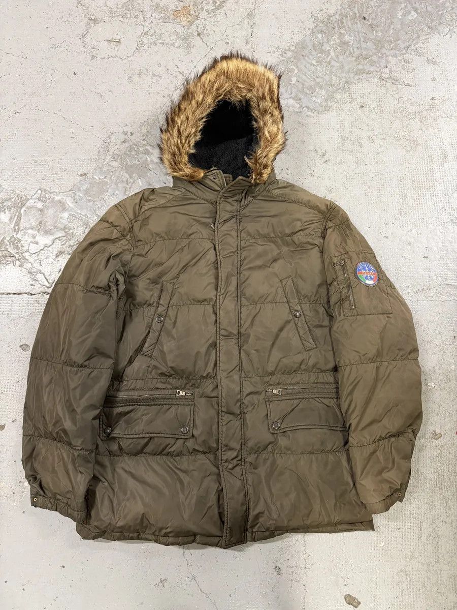 Prada AW2006 Prada Khaki Green Fur Hooded Puffer Jacket Size US L / EU 52-54 / 3 - 1 Thumbnail