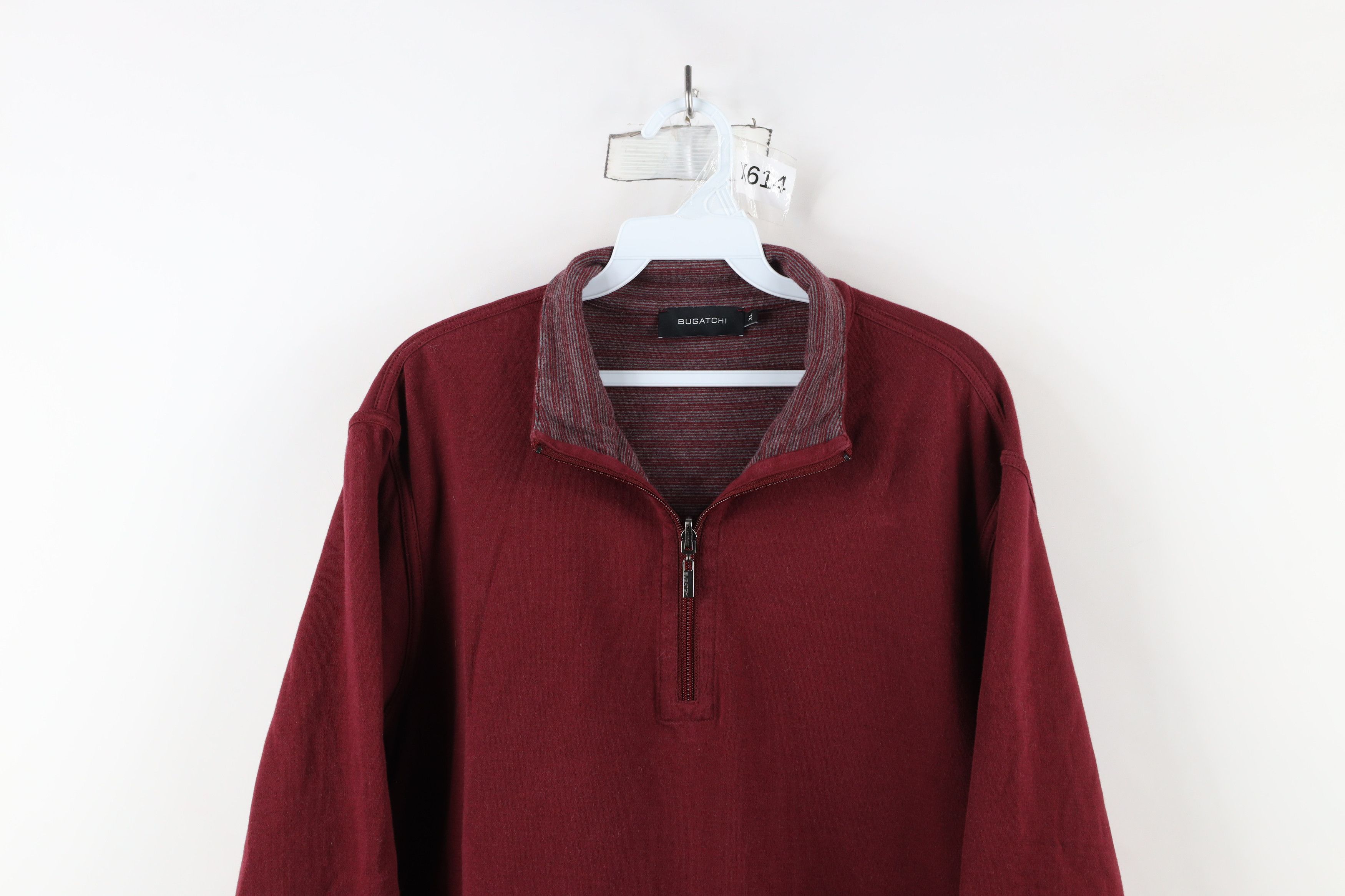 Vintage Bugatchi Uomo Blank Reversible Half Zip Pullover Sweater Red Size US XL / EU 56 / 4 - 2 Thumbnail